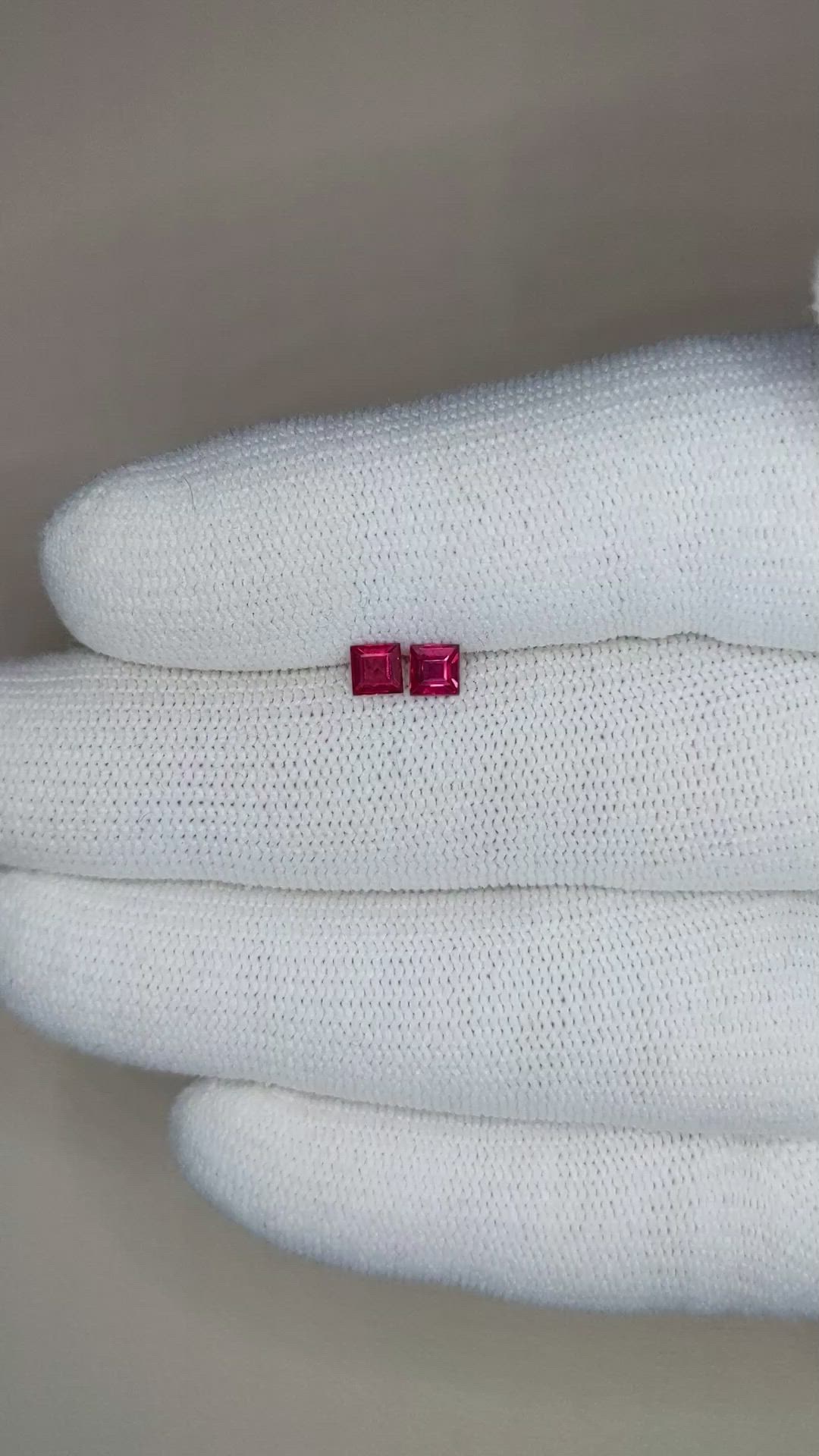 0.48&nbsp;Ct.Tw.Total Carat Weight Ruby Pair from Mozambique Size Video