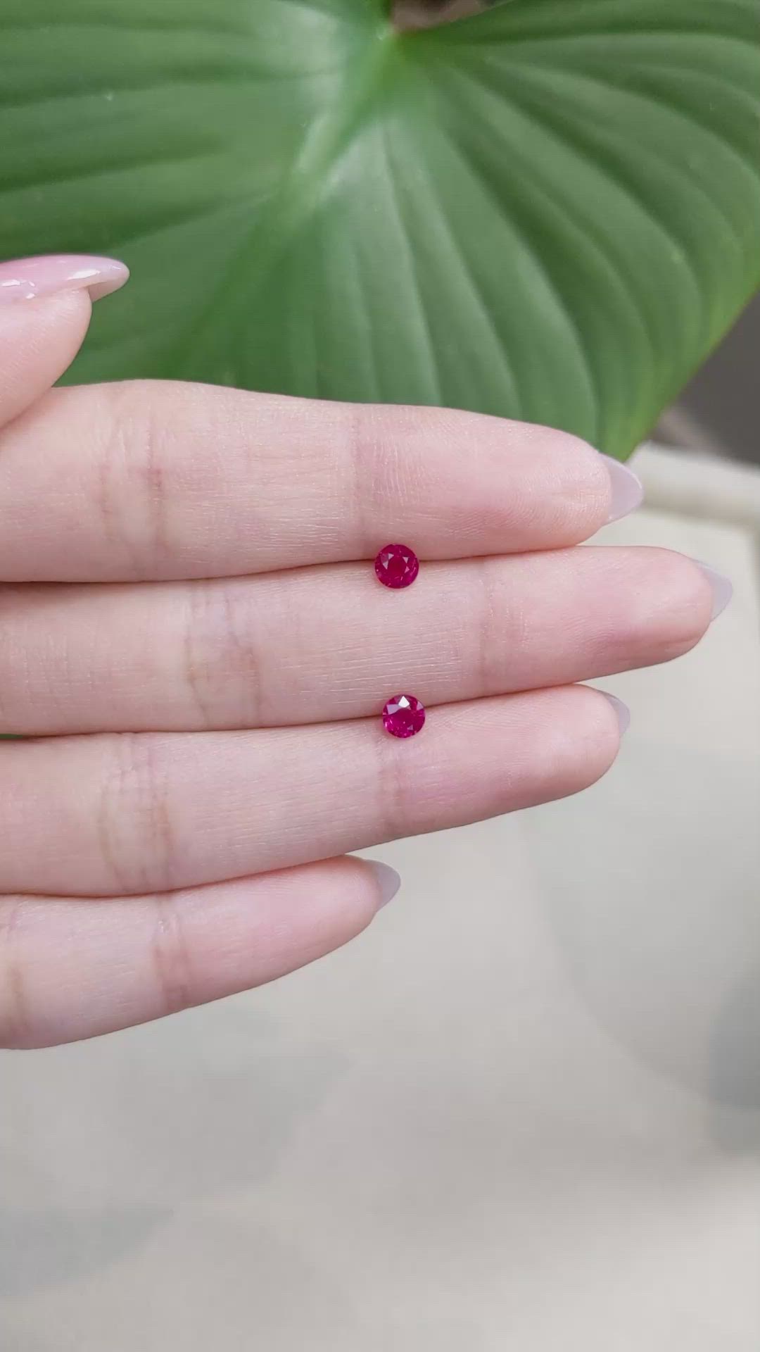 0.79&nbsp;Ct.Tw.Total Carat Weight Ruby Pair from Mozambique Size Video