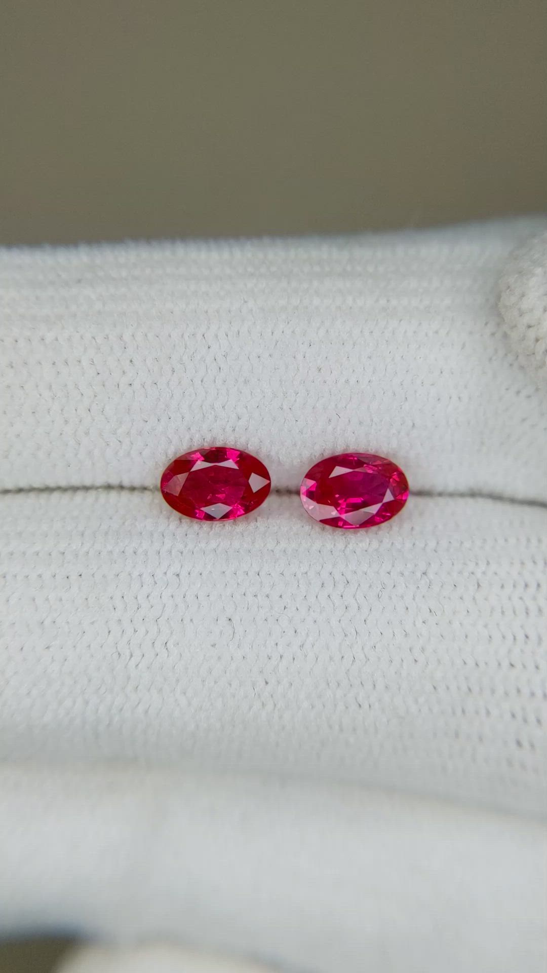 1.03 Ct.Tw.Total Carat Weight Ruby Pair from Mozambique Size Video