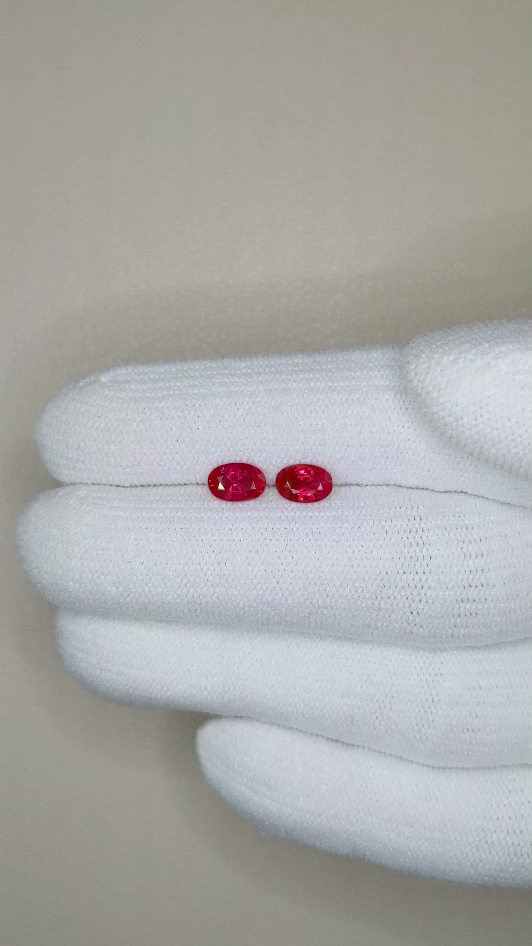 1.11 Ct.Tw.Total Carat Weight Ruby Pair from Mozambique Size Video