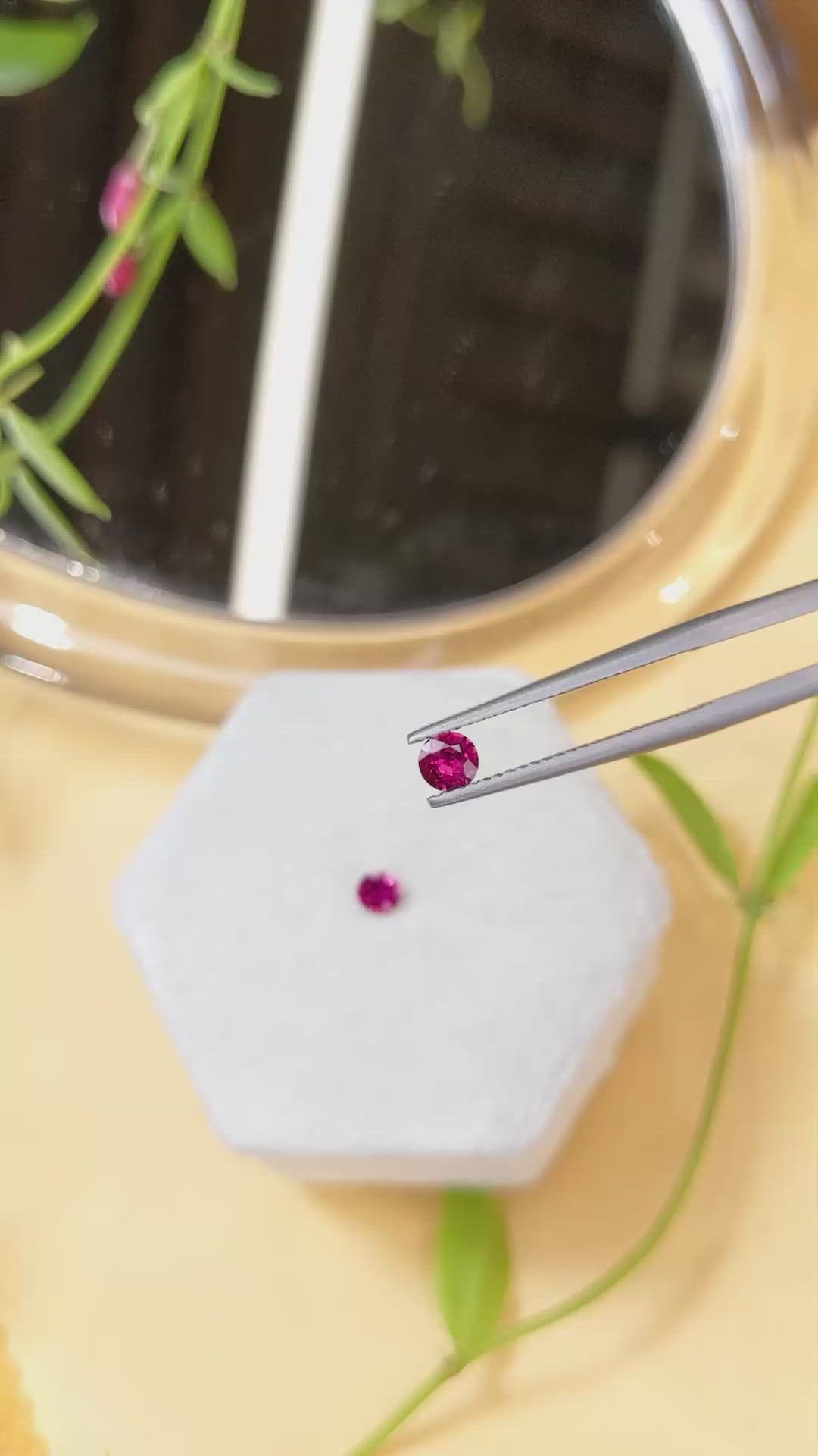 0.50 Ct.Tw.Total Carat Weight Ruby Pair from Mozambique Size Video