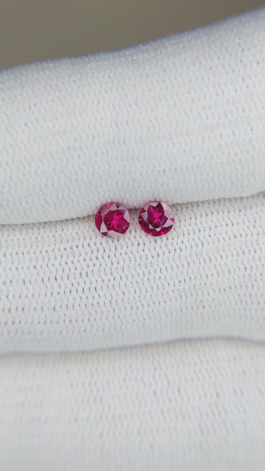 0.50 Ct.Tw.Total Carat Weight Ruby Pair from Mozambique Size Video
