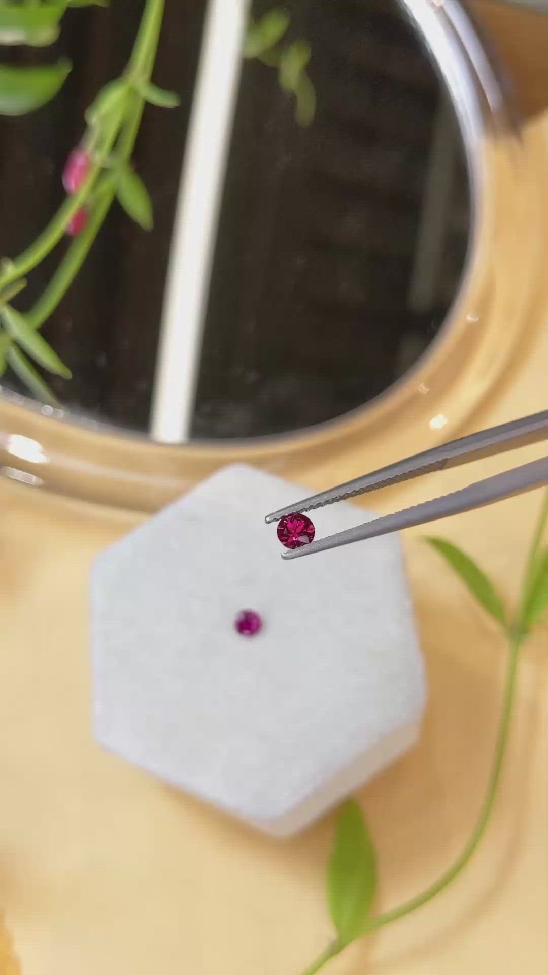 0.48 Ct.Tw.Total Carat Weight Ruby Pair from Mozambique Size Video