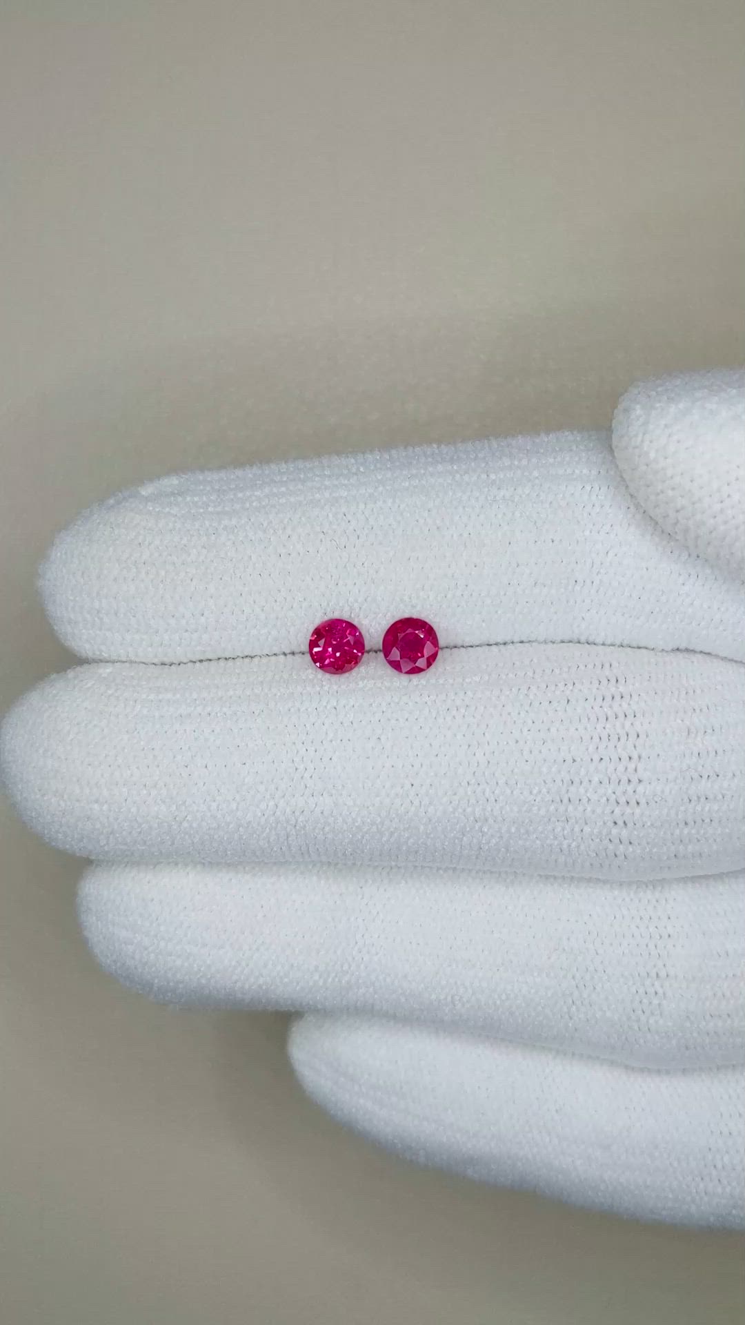 0.51 Ct.Tw.Total Carat Weight Ruby Pair from Burma (Myanmar) Size Video