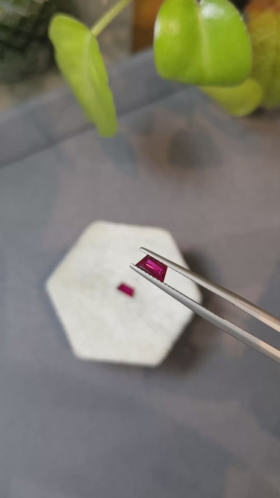 0.78&nbsp;Ct.Tw.Total Carat Weight Ruby Pair from Mozambique Size Video