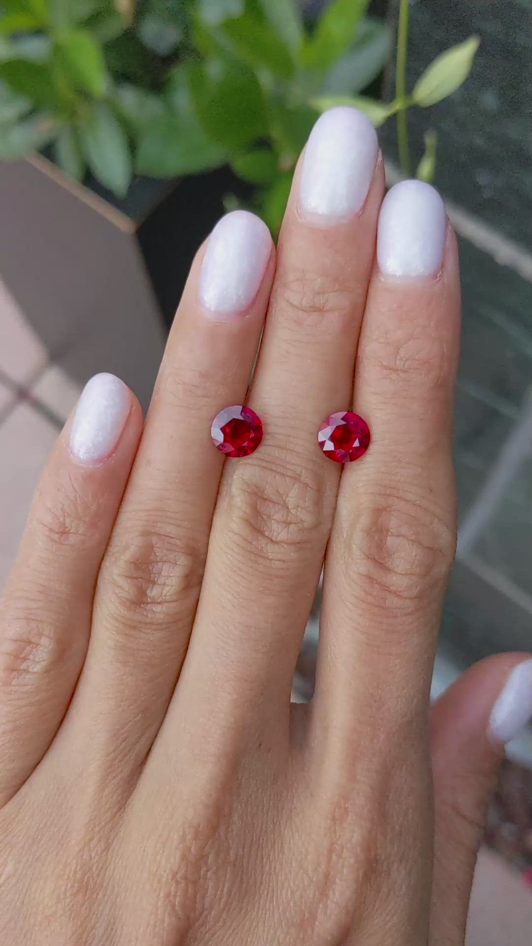 2.78&nbsp;Ct.Tw.Total Carat Weight Ruby Pair from Mozambique Size Video