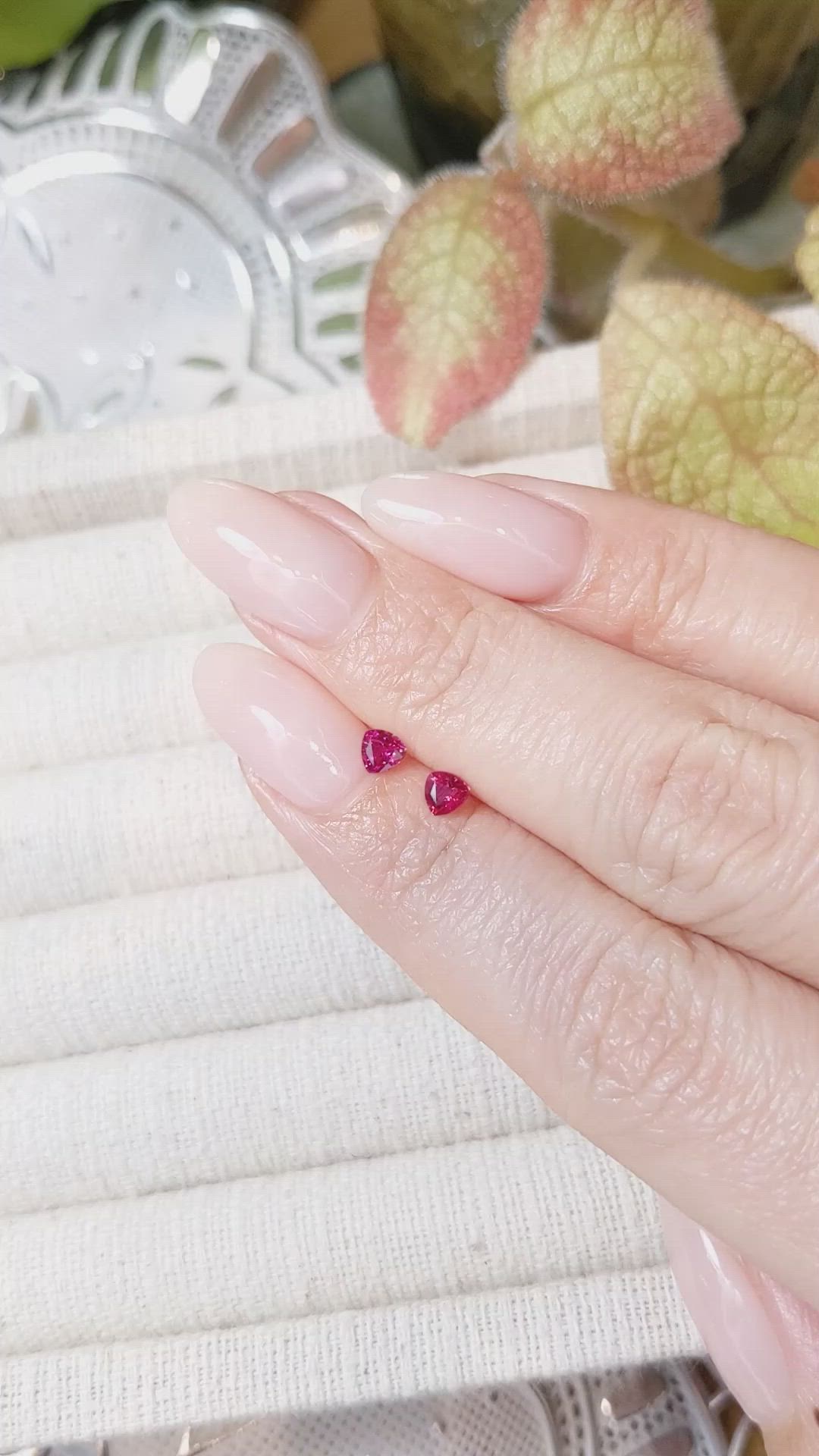 0.60&nbsp;Ct.Tw.Total Carat Weight Ruby Pair from Mozambique Size Video