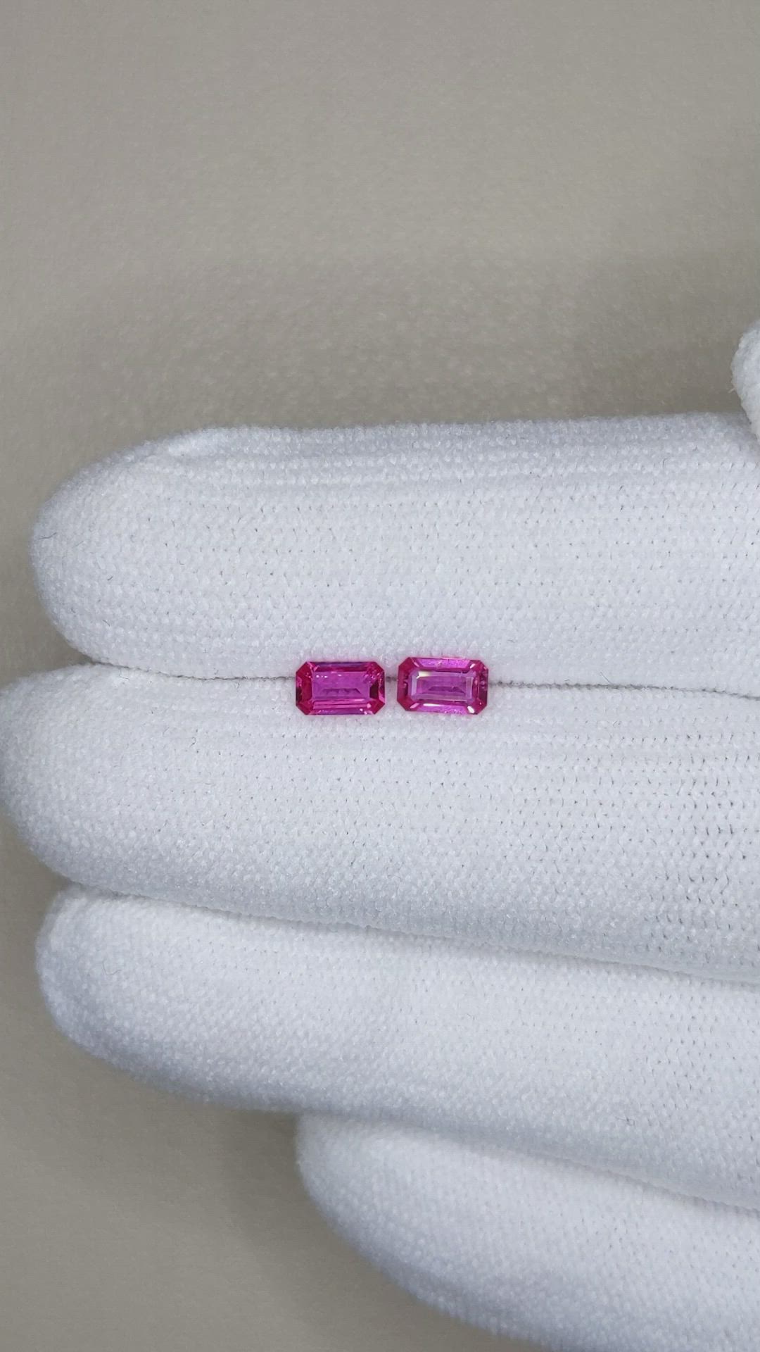 0.54&nbsp;Ct.Tw.Total Carat Weight Ruby Pair from Mozambique Size Video