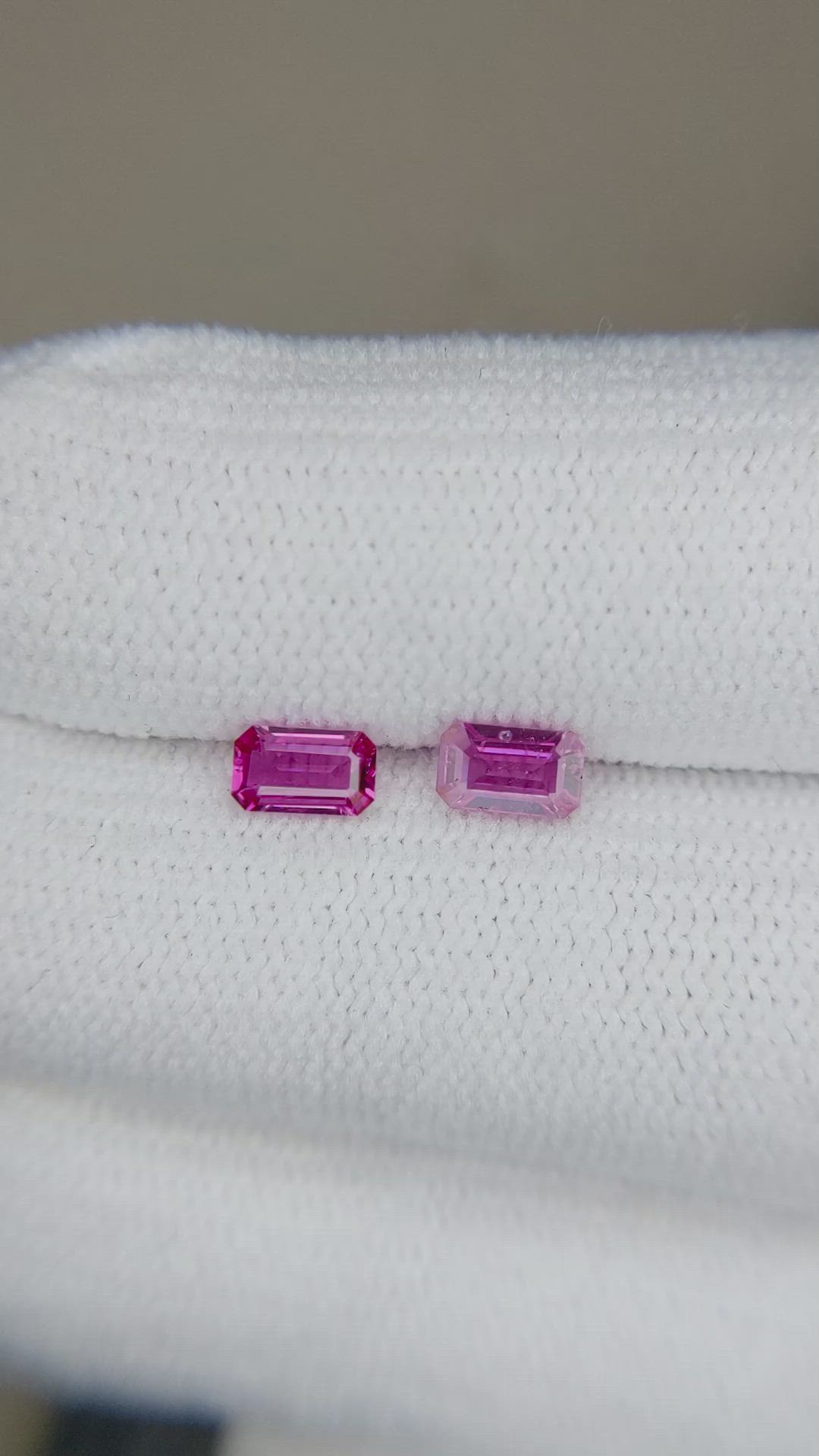 0.54&nbsp;Ct.Tw.Total Carat Weight Ruby Pair from Mozambique Size Video