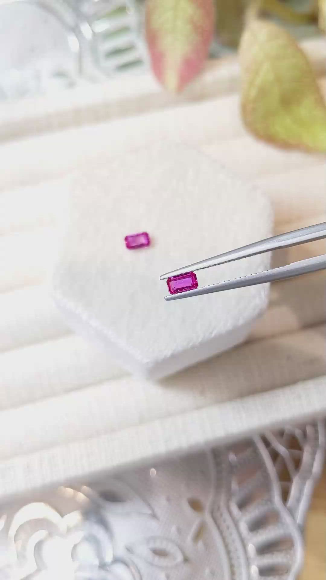 0.54&nbsp;Ct.Tw.Total Carat Weight Ruby Pair from Mozambique Size Video