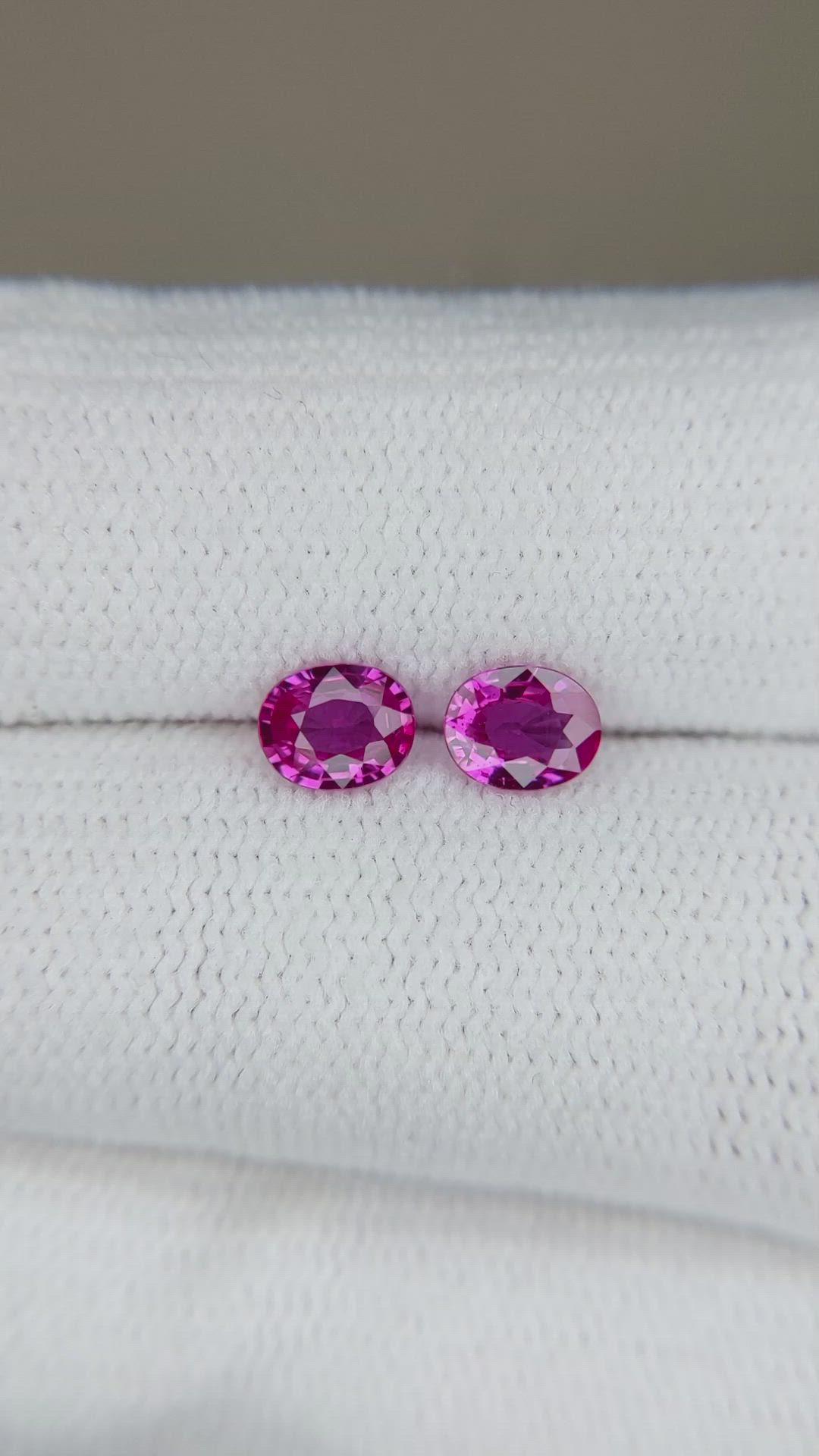 0.84&nbsp;Ct.Tw.Total Carat Weight Ruby Pair from Mozambique Size Video