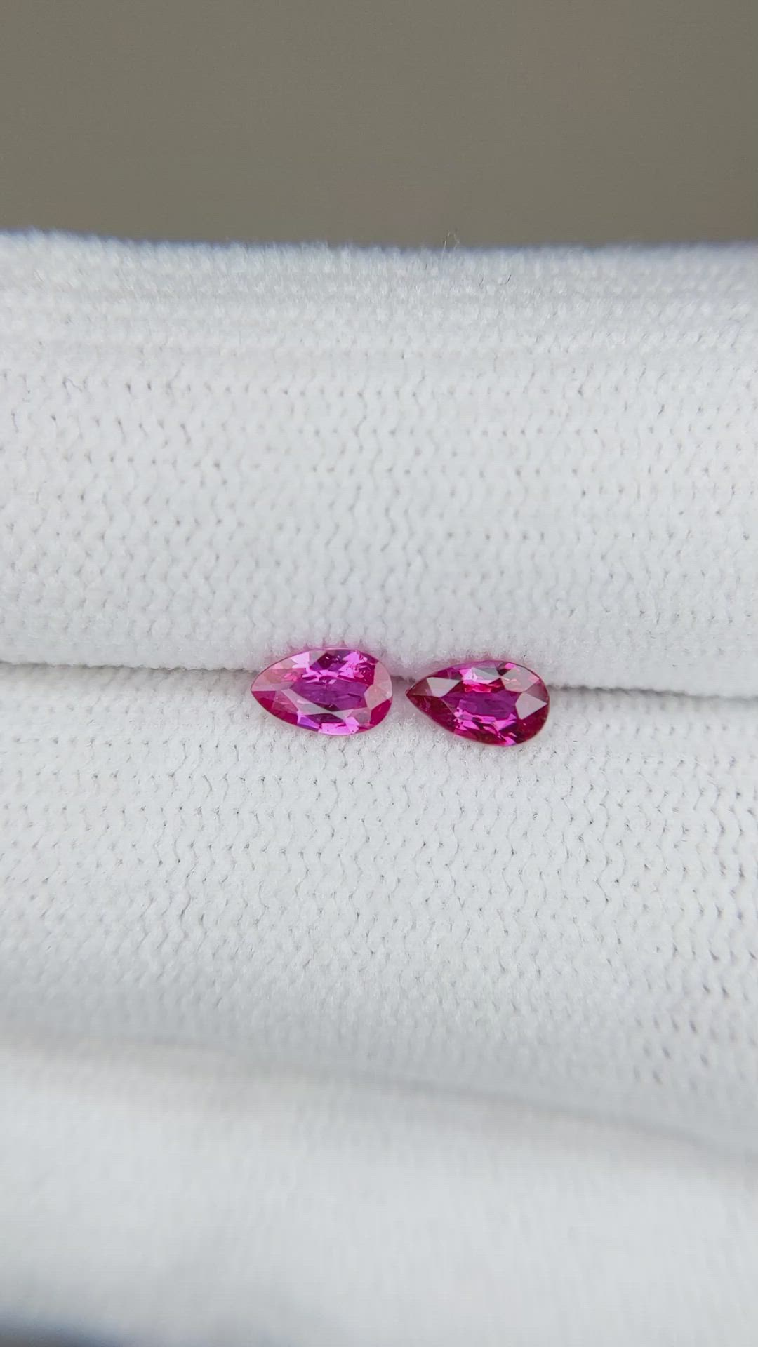 0.45&nbsp;Ct.Tw.Total Carat Weight Ruby Pair from Mozambique Size Video