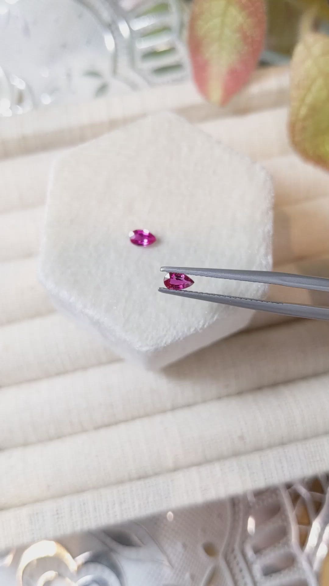 0.45&nbsp;Ct.Tw.Total Carat Weight Ruby Pair from Mozambique Size Video