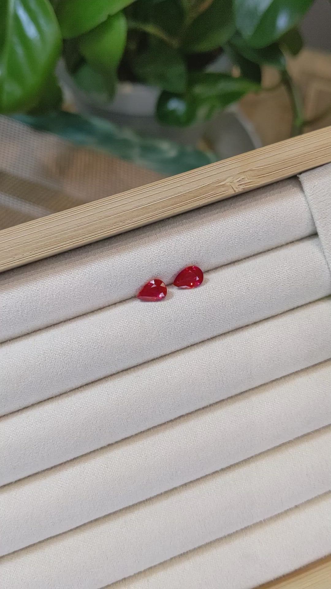 2.10&nbsp;Ct.Tw.Total Carat Weight Ruby Pair from Mozambique Size Video