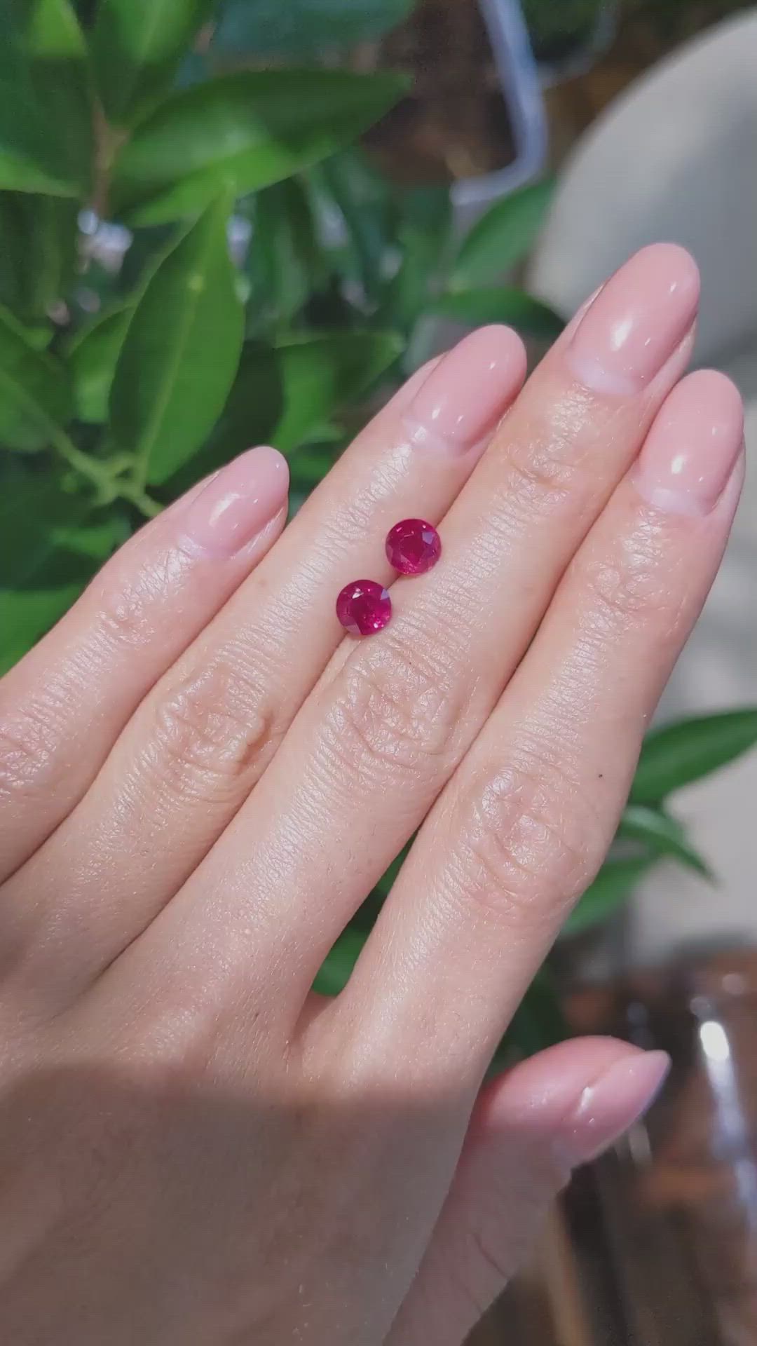 2.03&nbsp;Ct.Tw.Total Carat Weight Ruby Pair from Mozambique Size Video