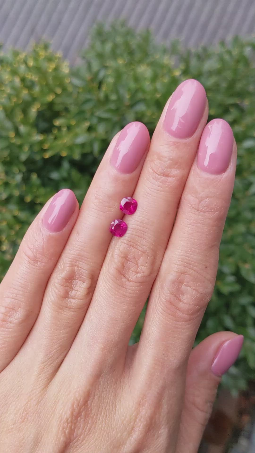 1.03&nbsp;Ct.Tw.Total Carat Weight Ruby Pair from Mozambique Size Video