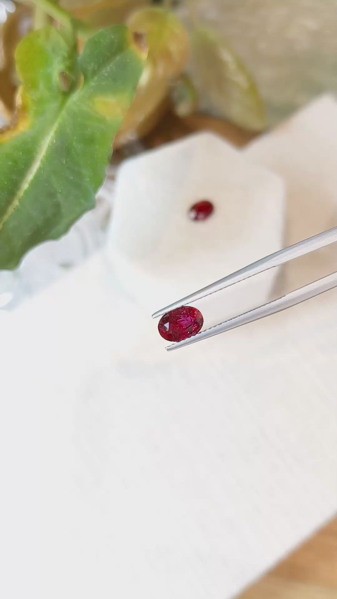 2.21 Ct.Tw.Total Carat Weight Ruby Pair from Mozambique Size Video