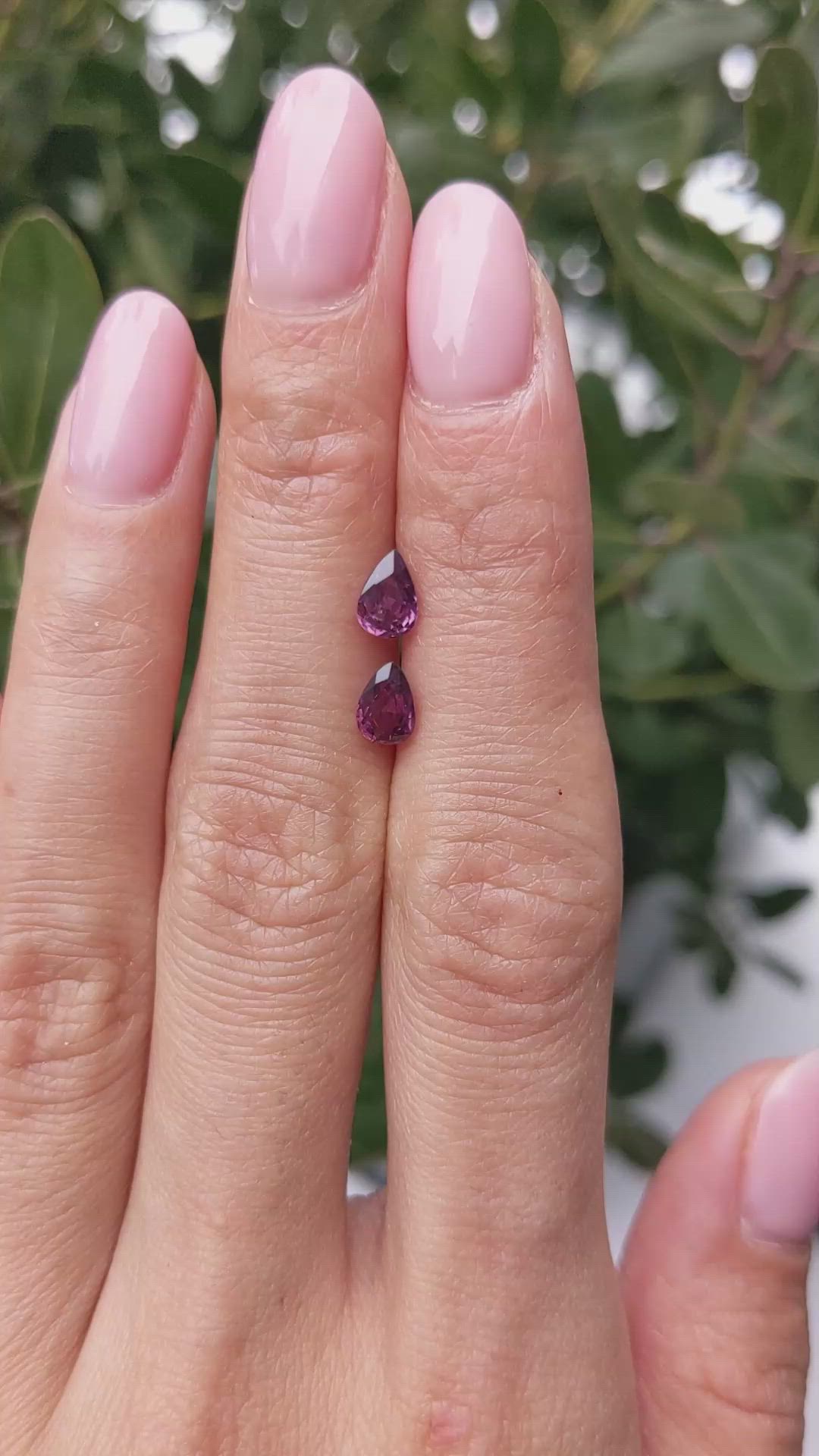 1.49&nbsp;Ct.Tw.Total Carat Weight Ruby Pair from Thailand Size Video