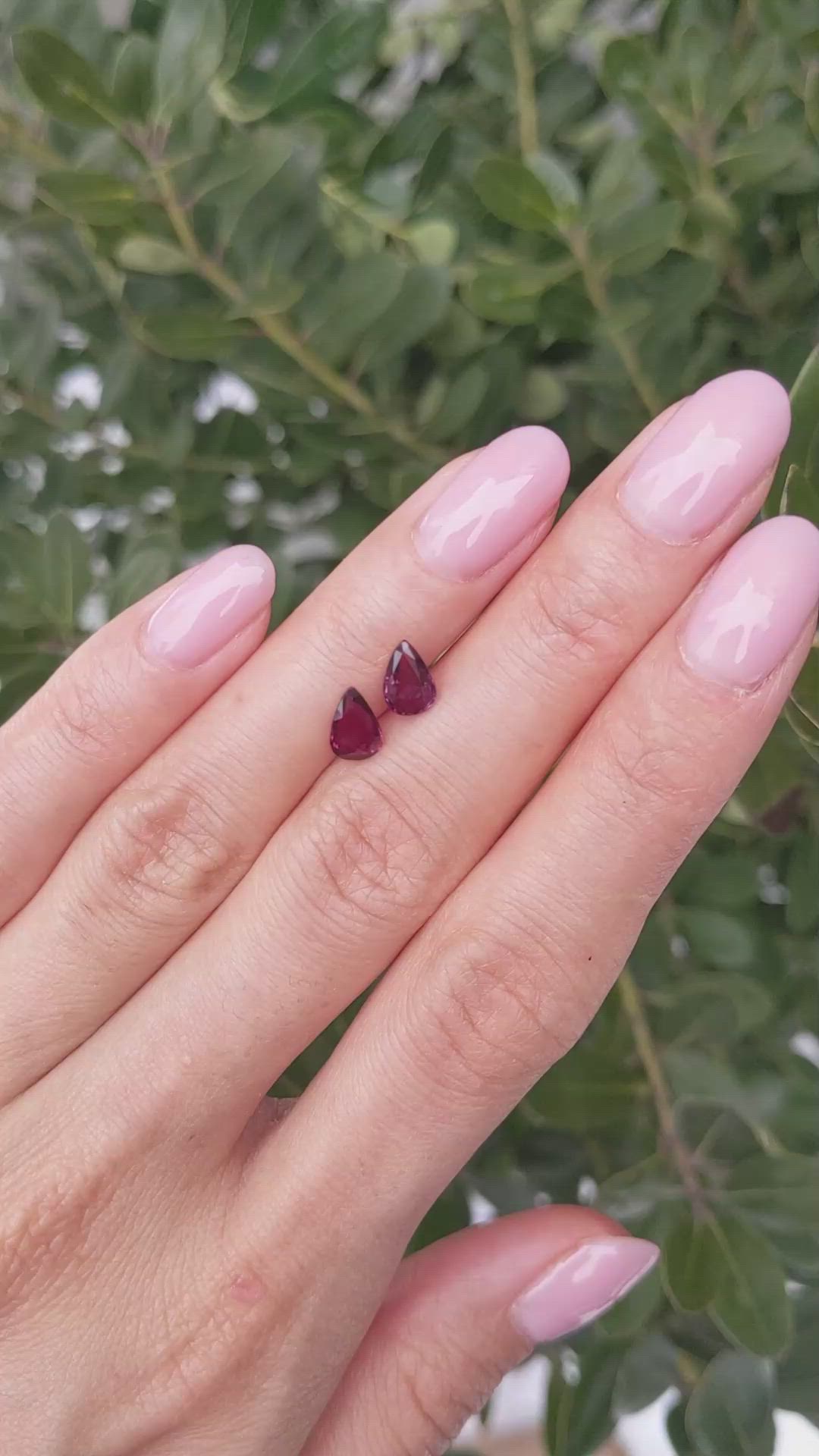 1.49&nbsp;Ct.Tw.Total Carat Weight Ruby Pair from Thailand Size Video