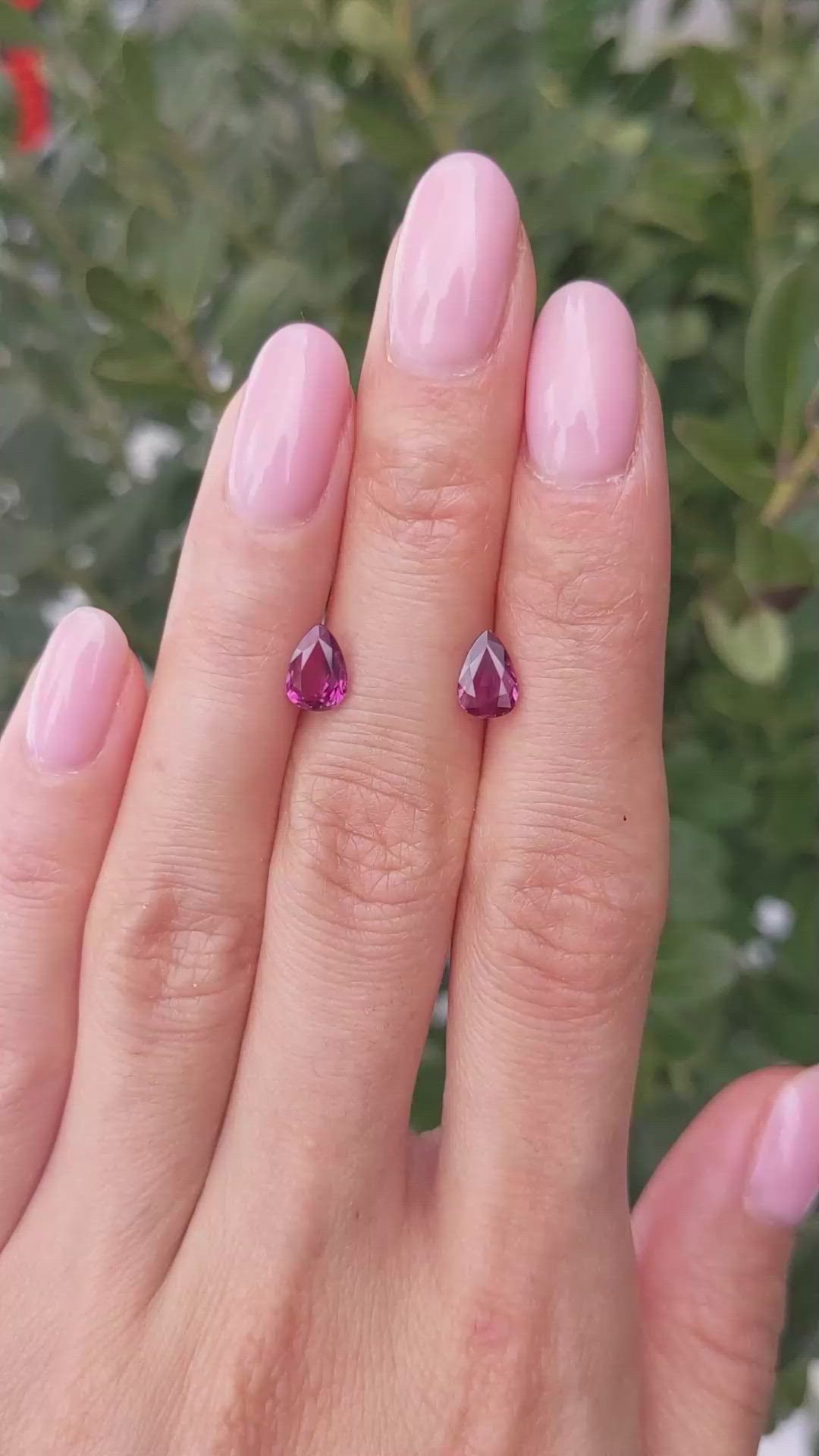 1.97&nbsp;Ct.Tw.Total Carat Weight Ruby Pair from Thailand Size Video