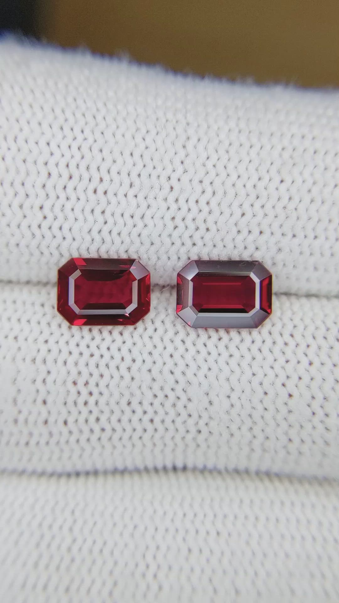2.92&nbsp;Ct.Tw.Total Carat Weight Ruby Pair from Mozambique Size Video