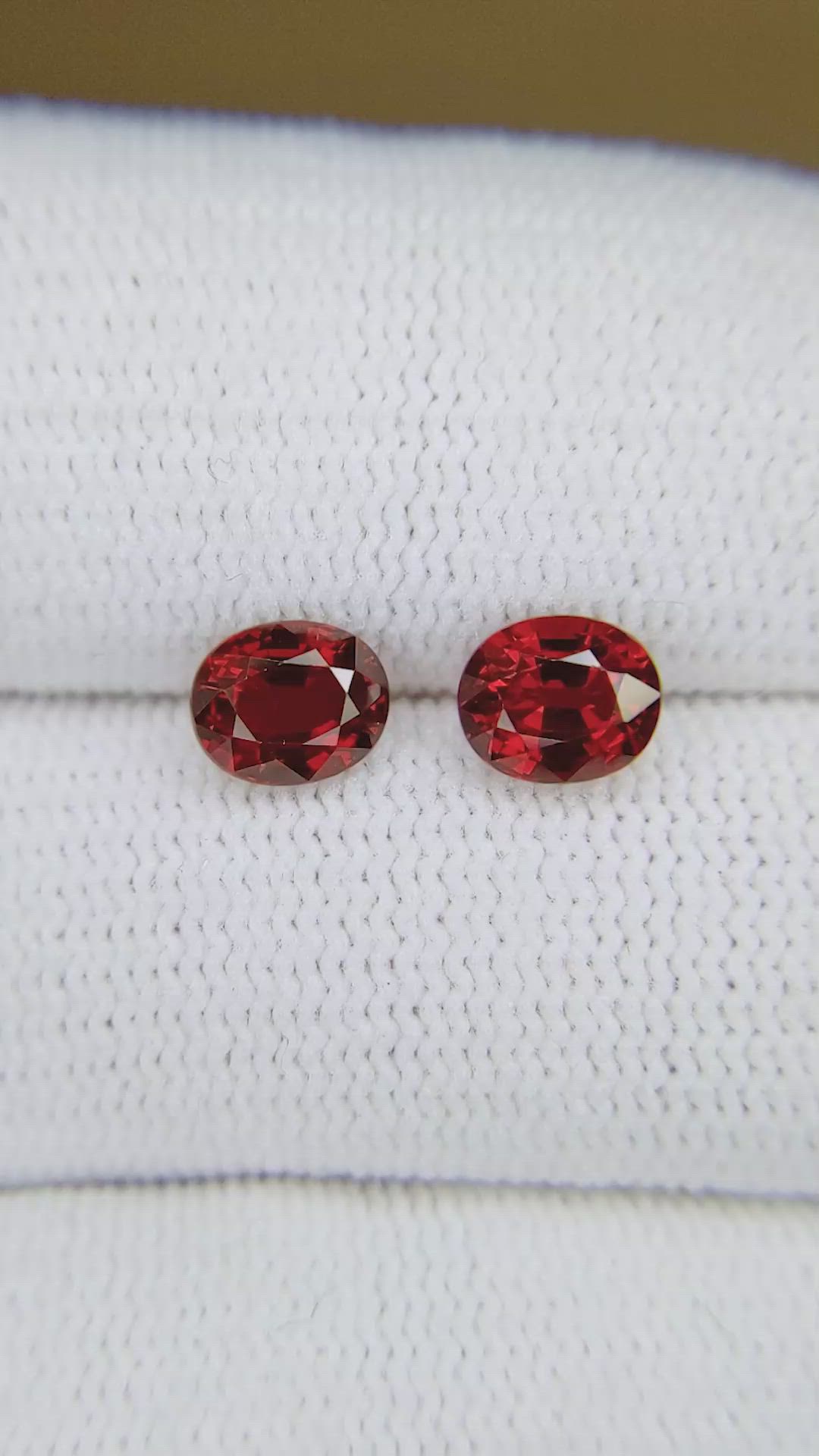 2.24&nbsp;Ct.Tw.Total Carat Weight Ruby Pair from Mozambique Size Video