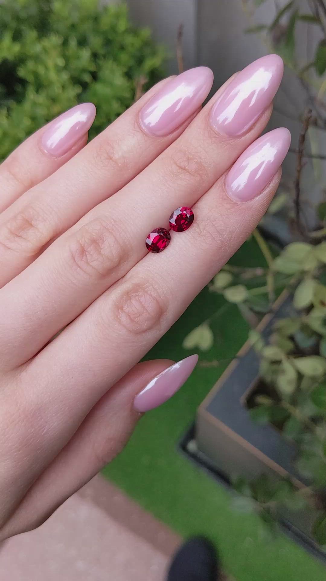2.44&nbsp;Ct.Tw.Total Carat Weight Ruby Pair from Mozambique Size Video