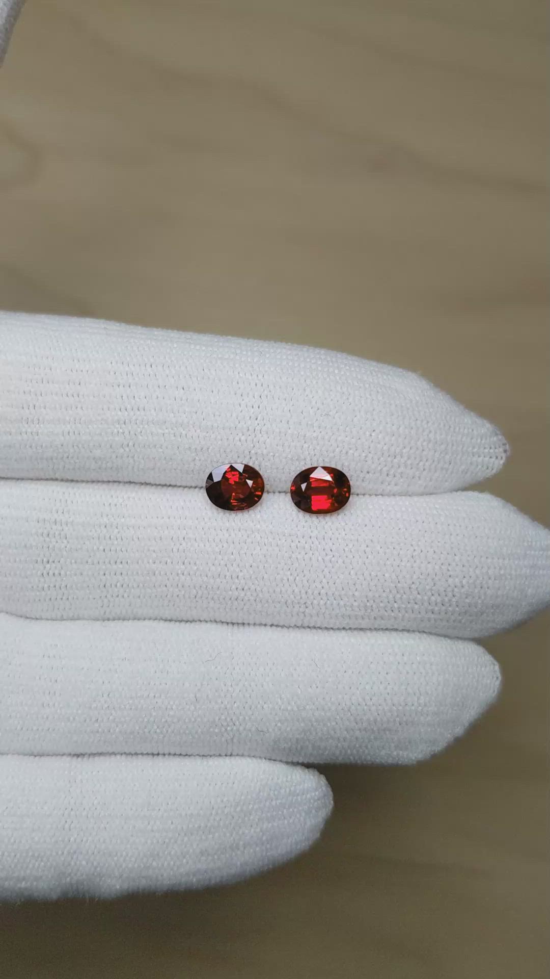 2.44&nbsp;Ct.Tw.Total Carat Weight Ruby Pair from Mozambique Size Video