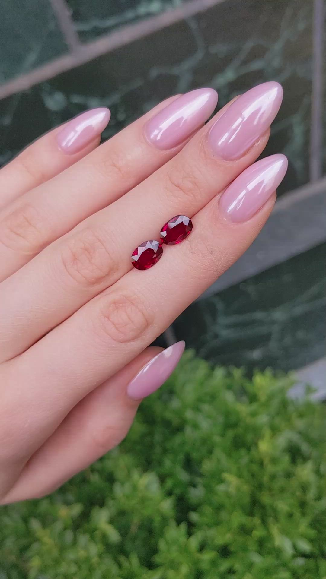 4.28&nbsp;Ct.Tw.Total Carat Weight Ruby Pair from Mozambique Size Video