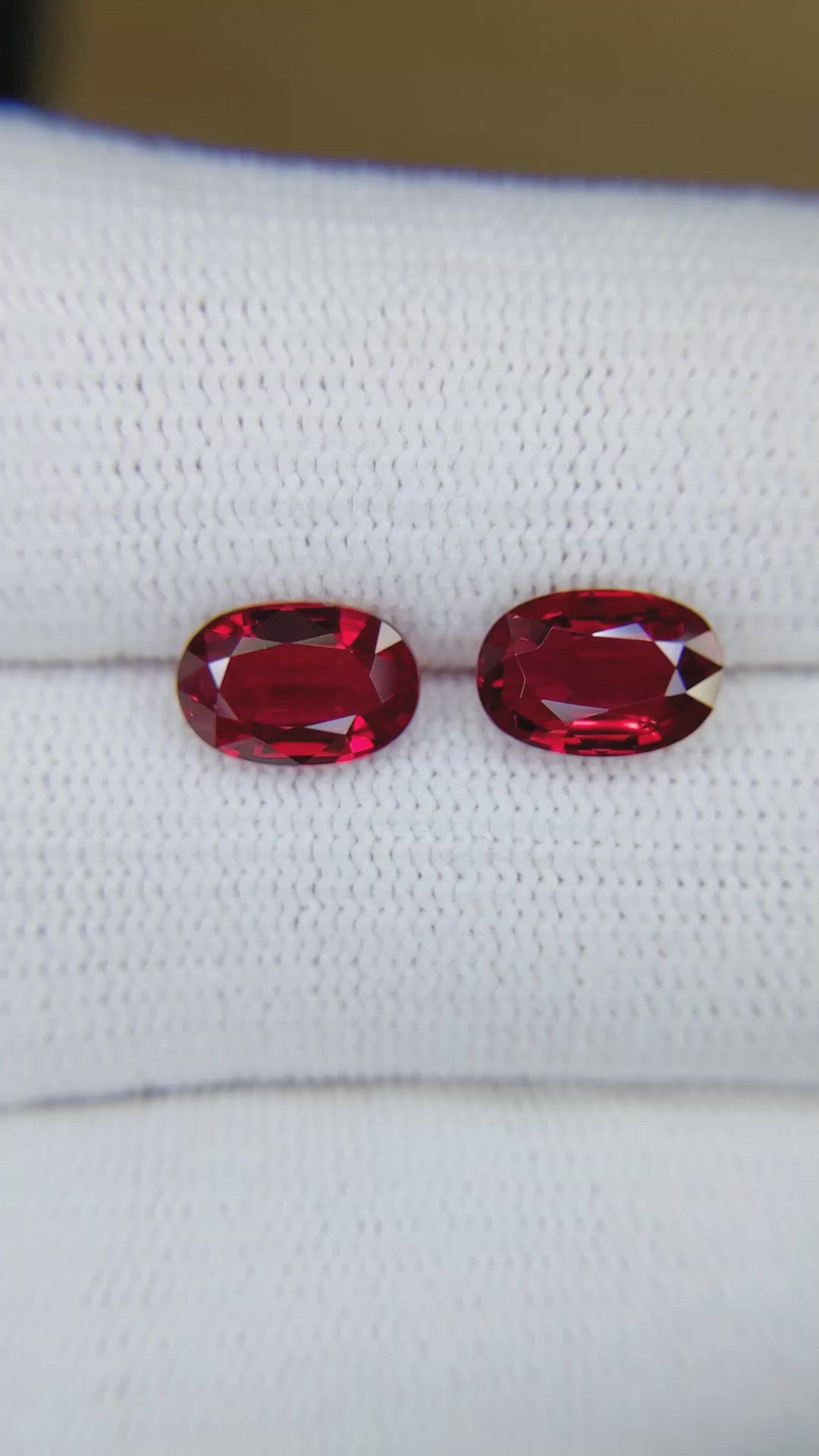 4.38&nbsp;Ct.Tw.Total Carat Weight Ruby Pair from Mozambique Size Video