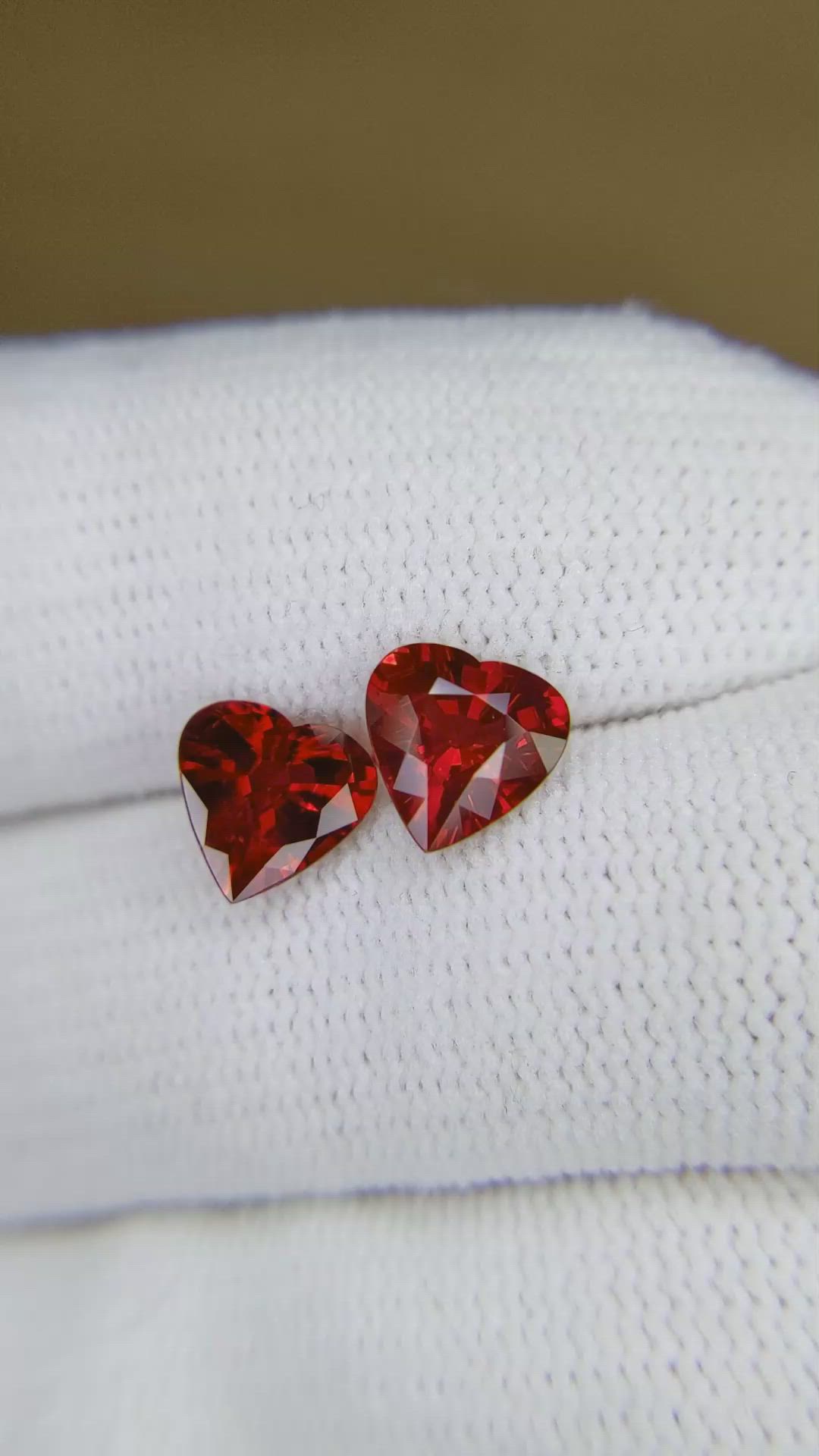 2.69&nbsp;Ct.Tw.Total Carat Weight Ruby Pair from Mozambique Size Video