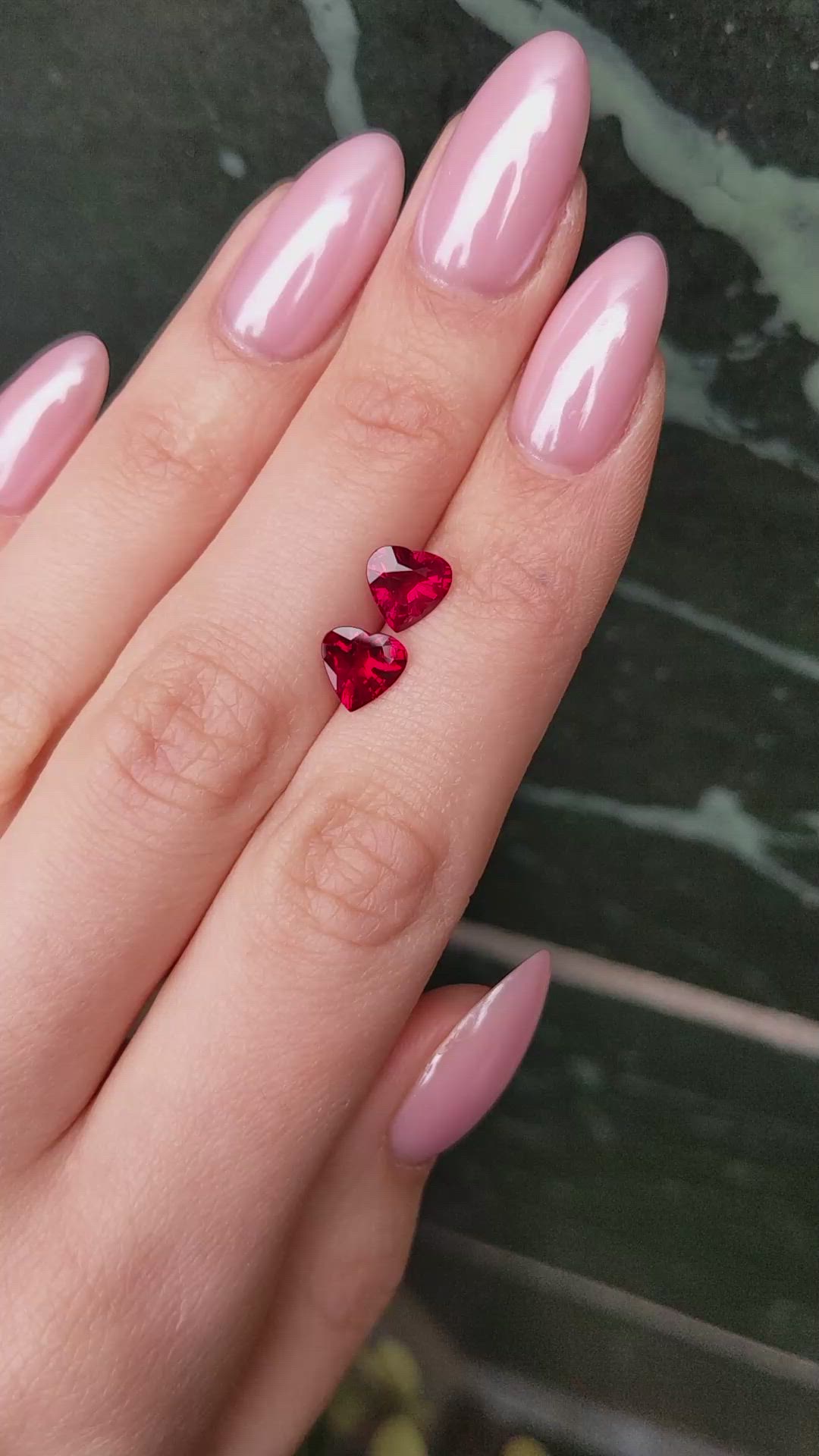 2.69&nbsp;Ct.Tw.Total Carat Weight Ruby Pair from Mozambique Size Video