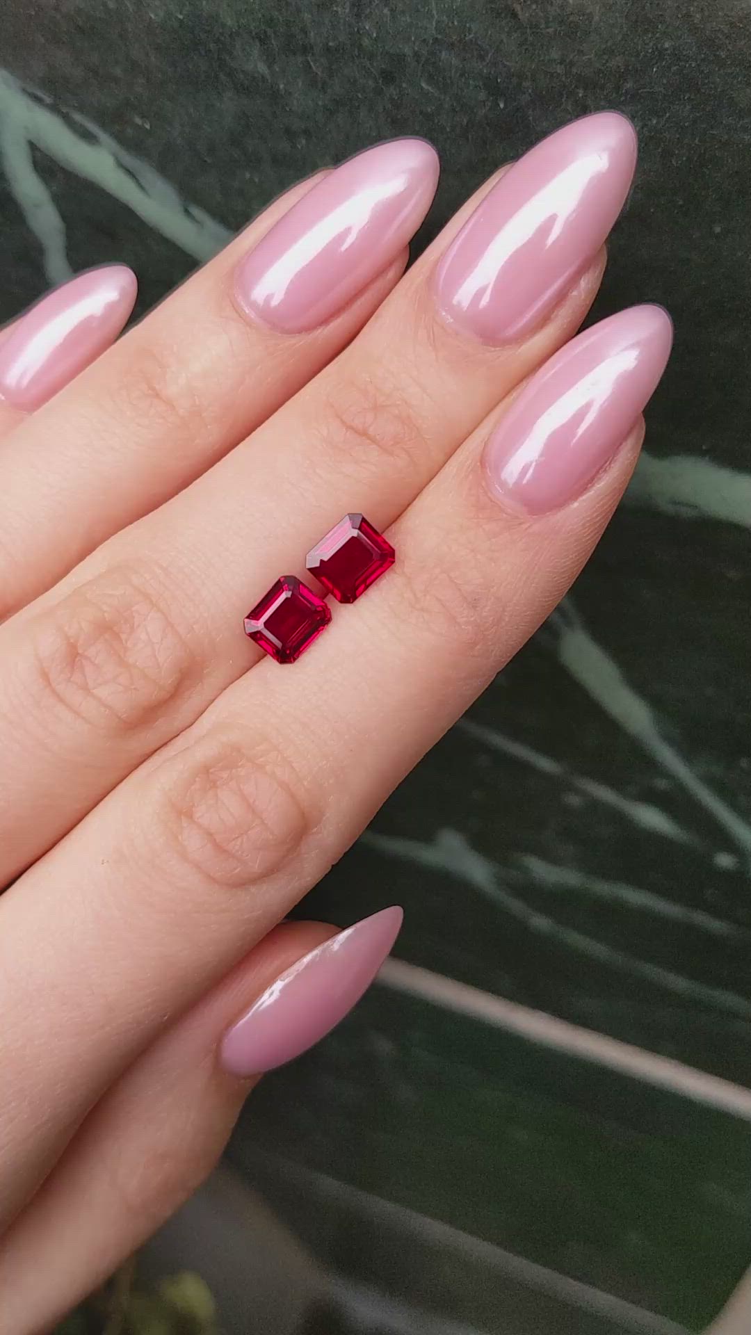 3.03&nbsp;Ct.Tw.Total Carat Weight Ruby Pair from Mozambique Size Video