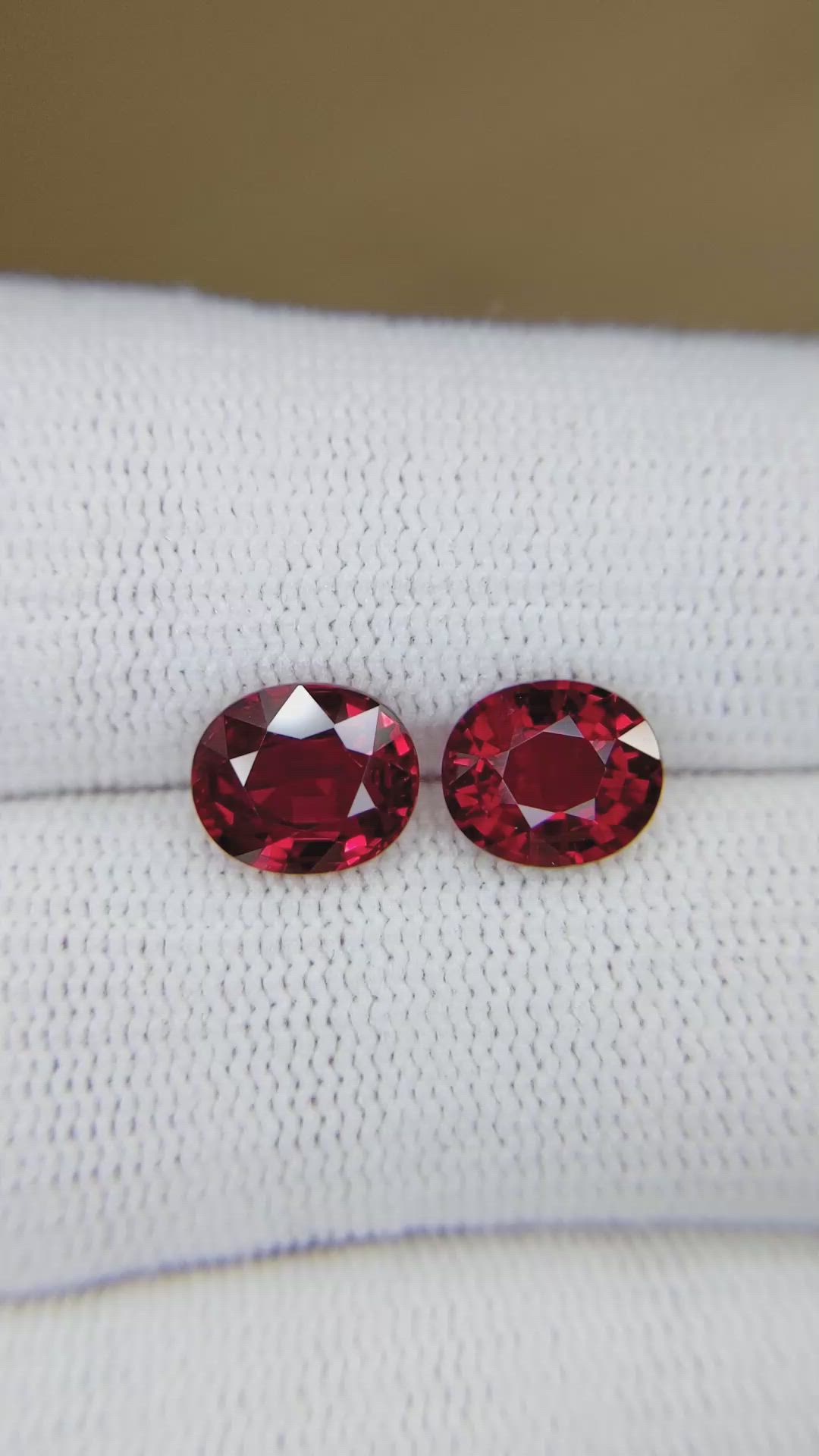 4.29 Ct.Tw.Total Carat Weight Ruby Pair from Mozambique Size Video