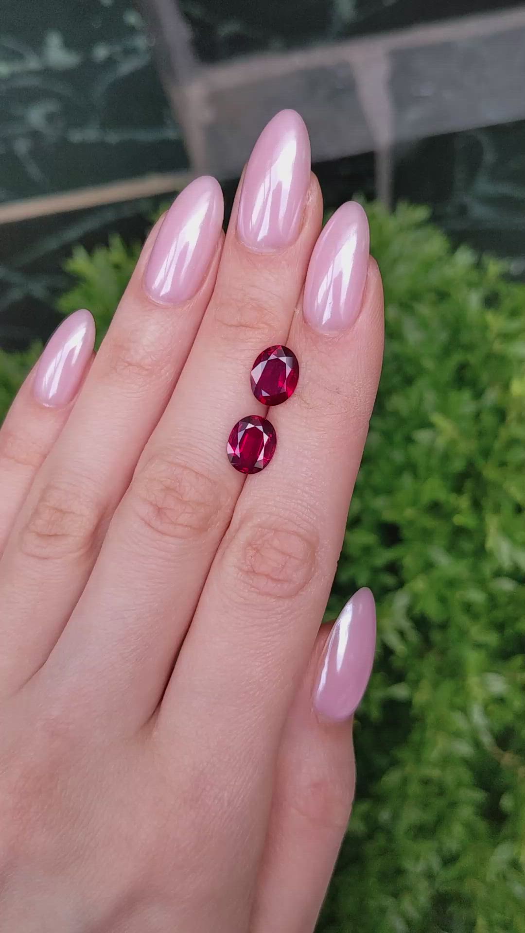 4.76 Ct.Tw.Total Carat Weight Ruby Pair from Mozambique Size Video