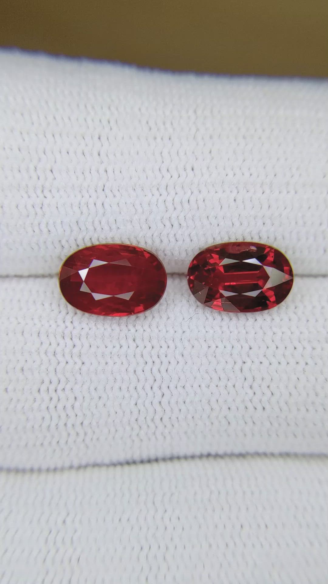 4.42&nbsp;Ct.Tw.Total Carat Weight Ruby Pair from Mozambique Size Video