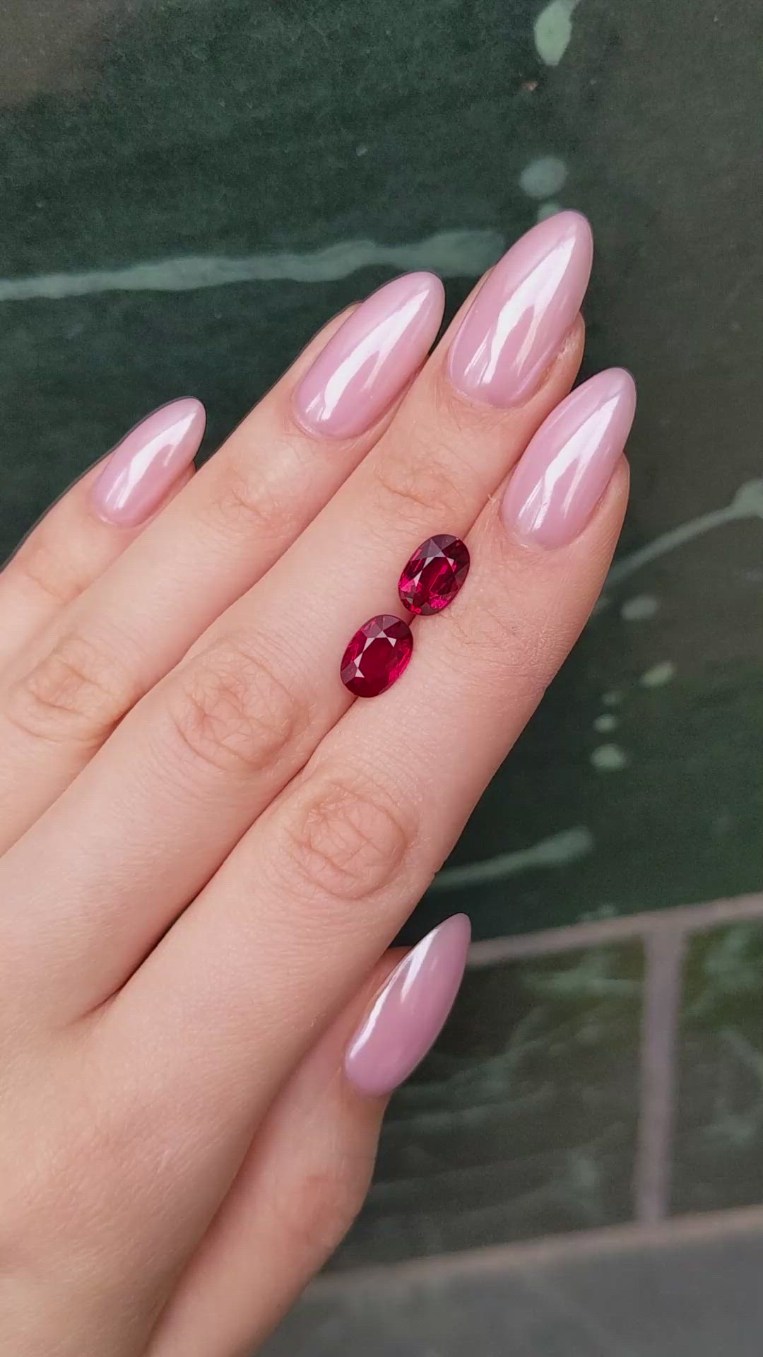 4.42&nbsp;Ct.Tw.Total Carat Weight Ruby Pair from Mozambique Size Video