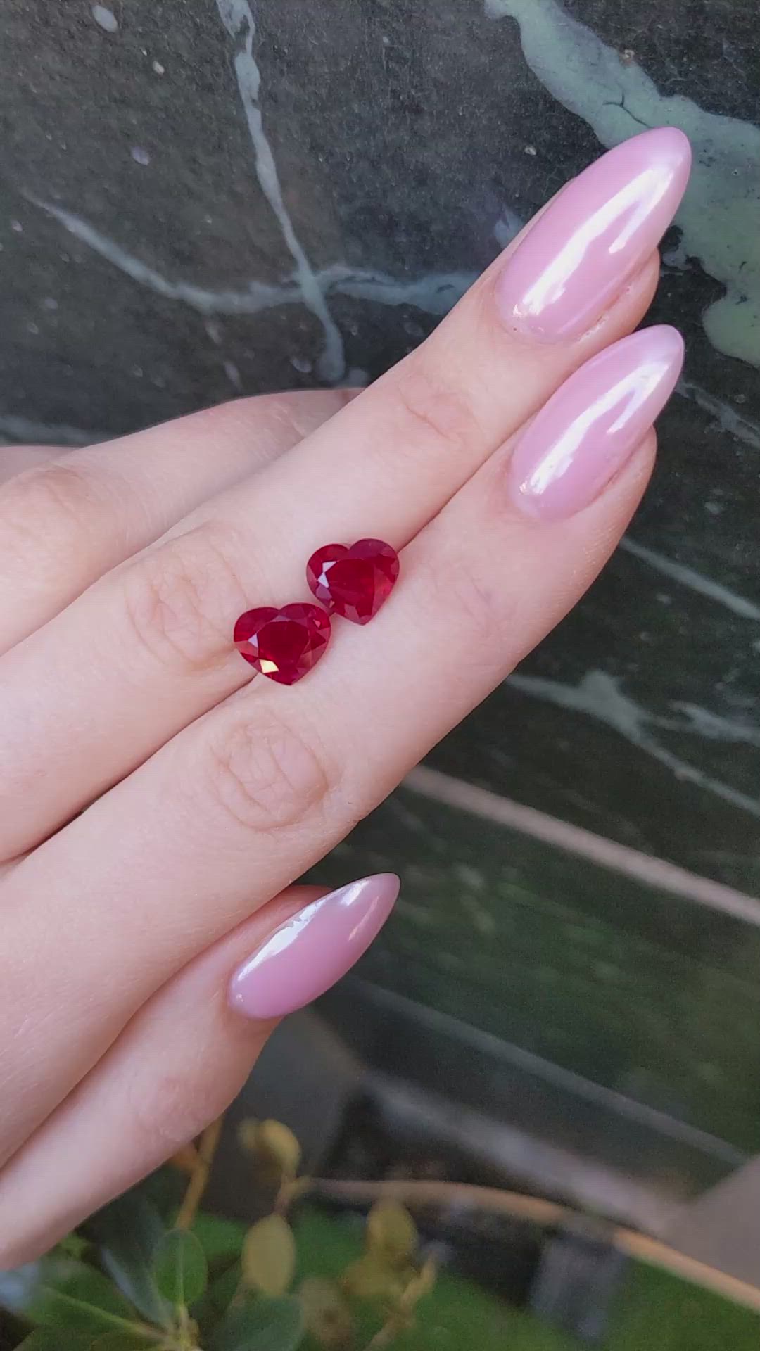 8.08&nbsp;Ct.Tw.Total Carat Weight Ruby Pair from Burma (Myanmar) Size Video