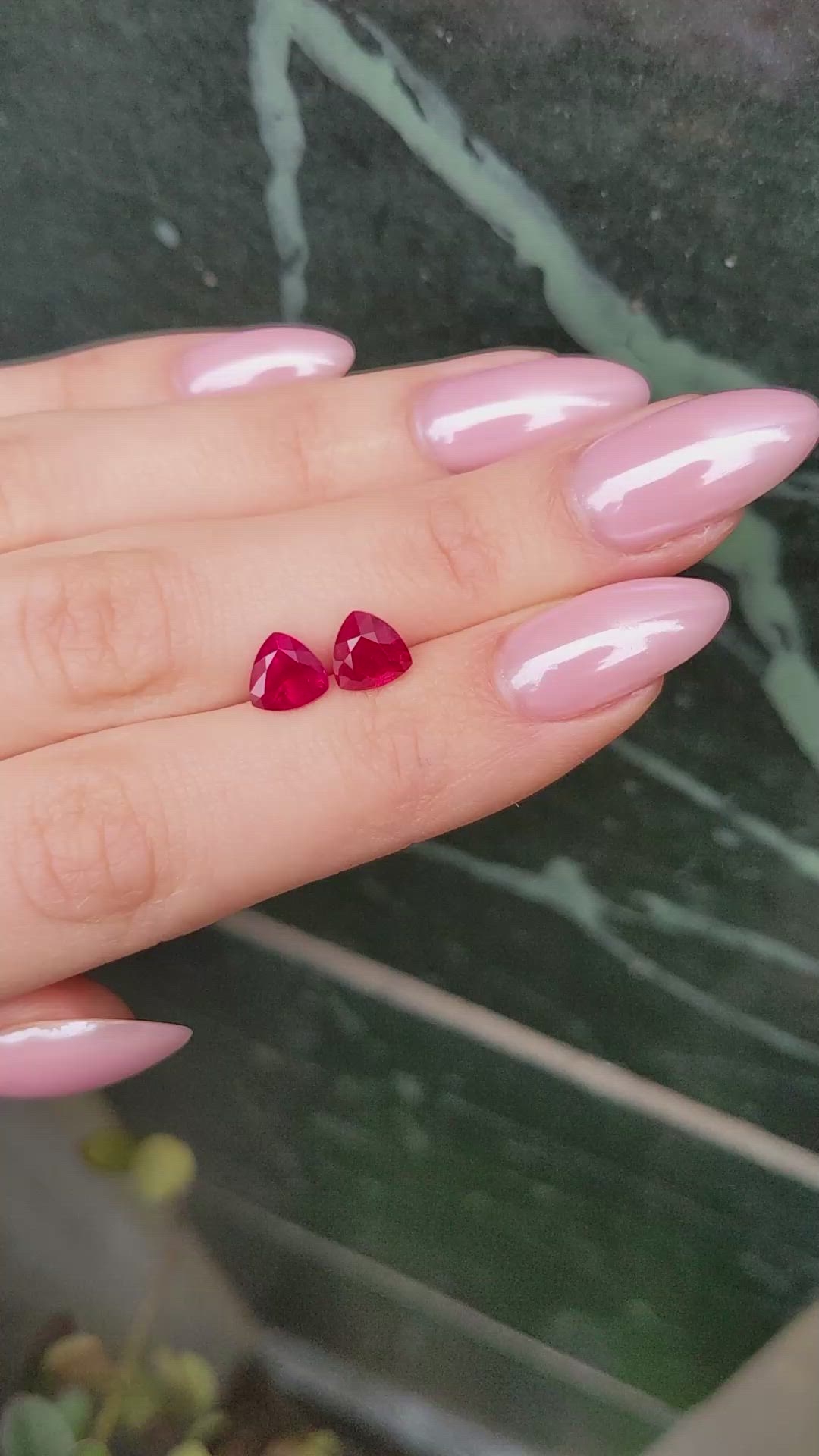 3.38&nbsp;Ct.Tw.Total Carat Weight Ruby Pair from Burma (Myanmar) Size Video