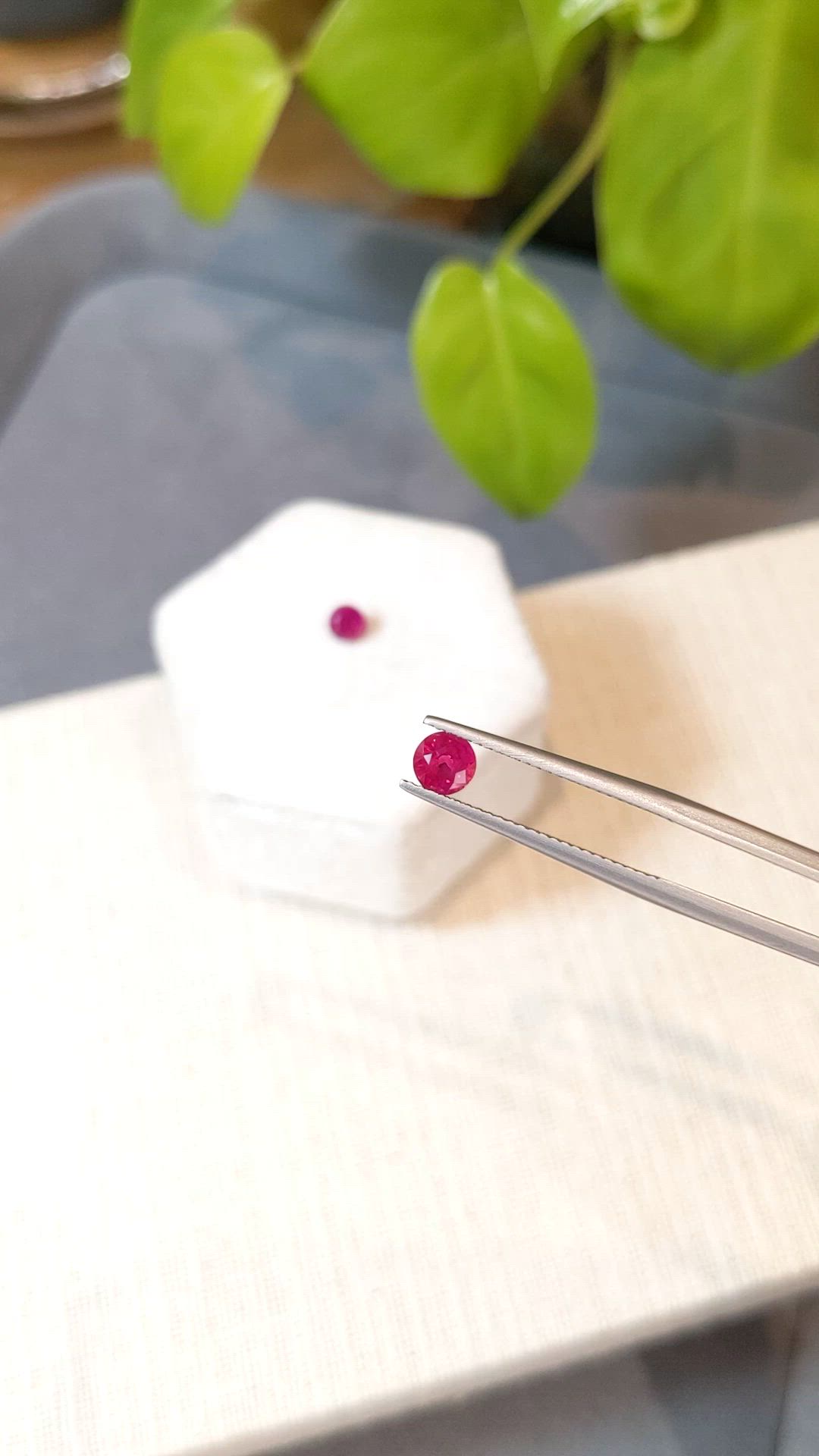 1.27 Ct.Tw.Total Carat Weight Ruby Pair from Mozambique Size Video