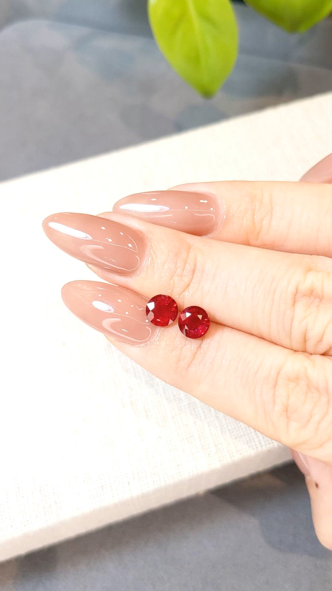 2.13 Ct.Tw.Total Carat Weight Ruby Pair from Mozambique Size Video