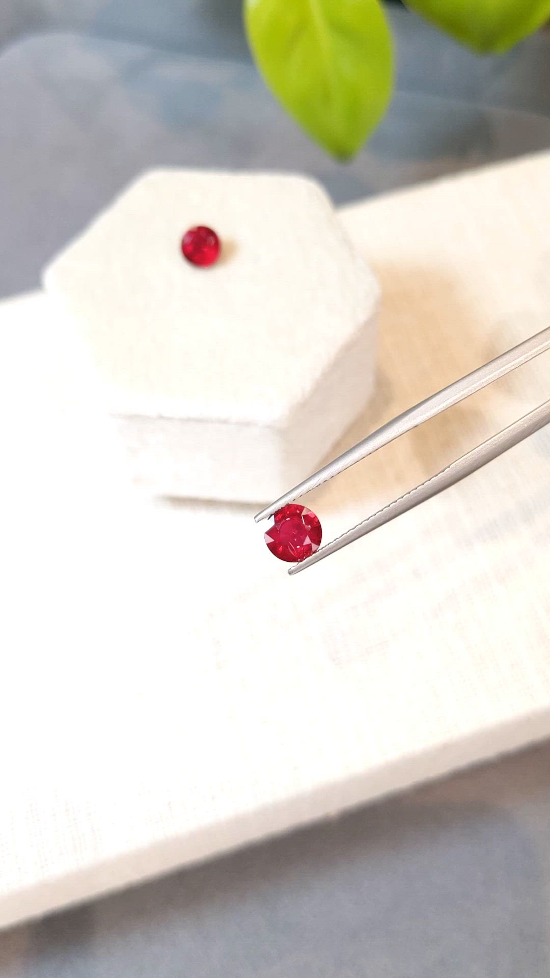 2.13 Ct.Tw.Total Carat Weight Ruby Pair from Mozambique Size Video