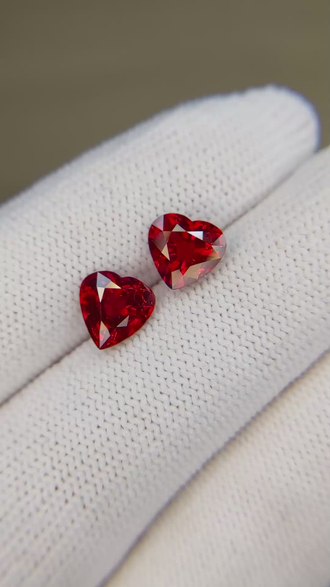 2.91&nbsp;Ct.Tw.Total Carat Weight Ruby Pair from Mozambique Size Video