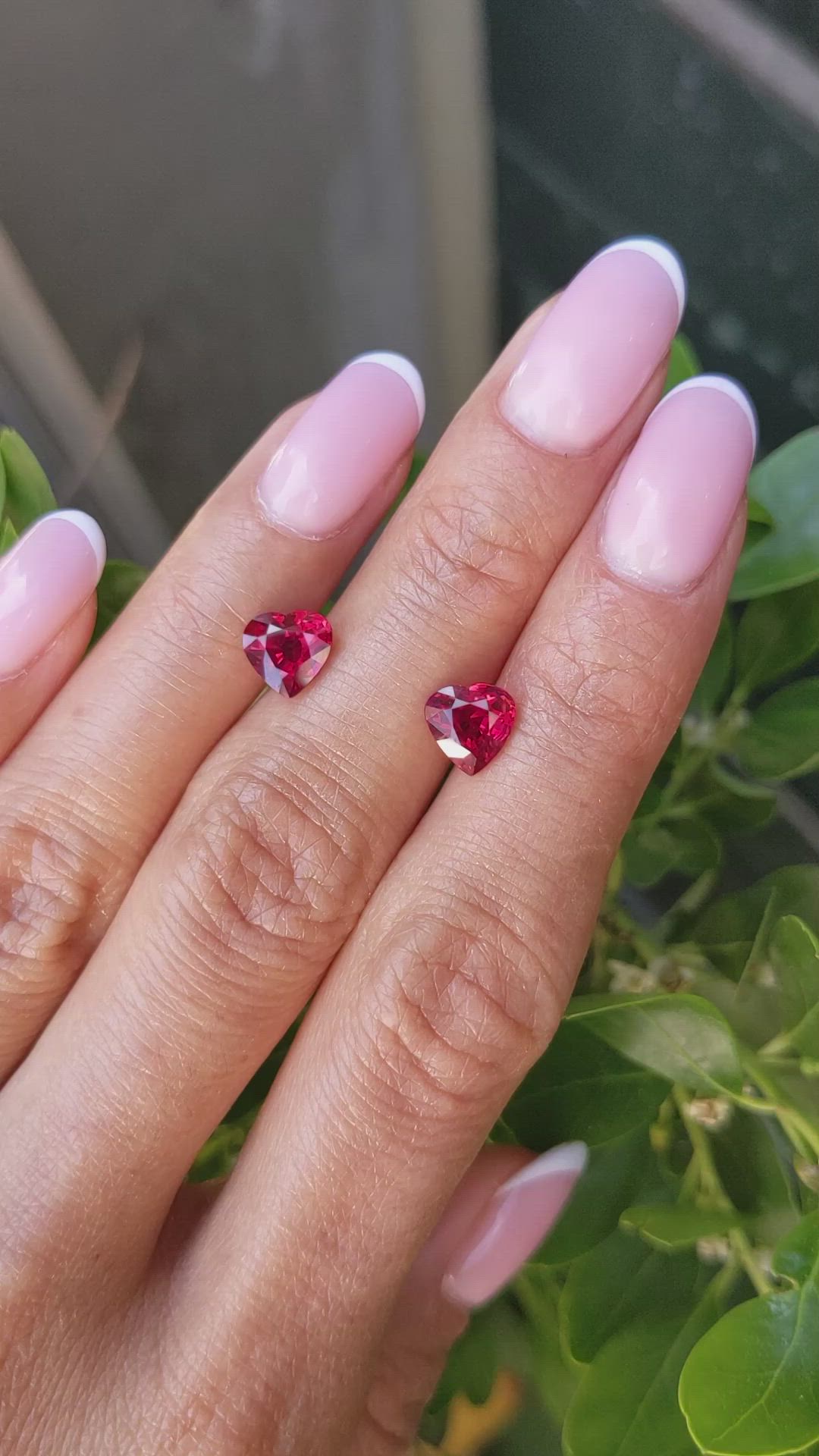 2.91&nbsp;Ct.Tw.Total Carat Weight Ruby Pair from Mozambique Size Video