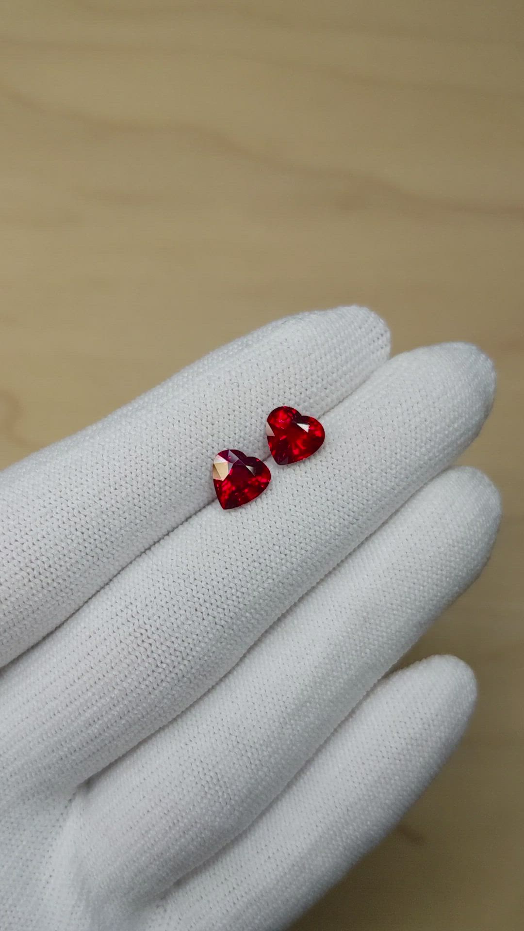 2.91&nbsp;Ct.Tw.Total Carat Weight Ruby Pair from Mozambique Size Video