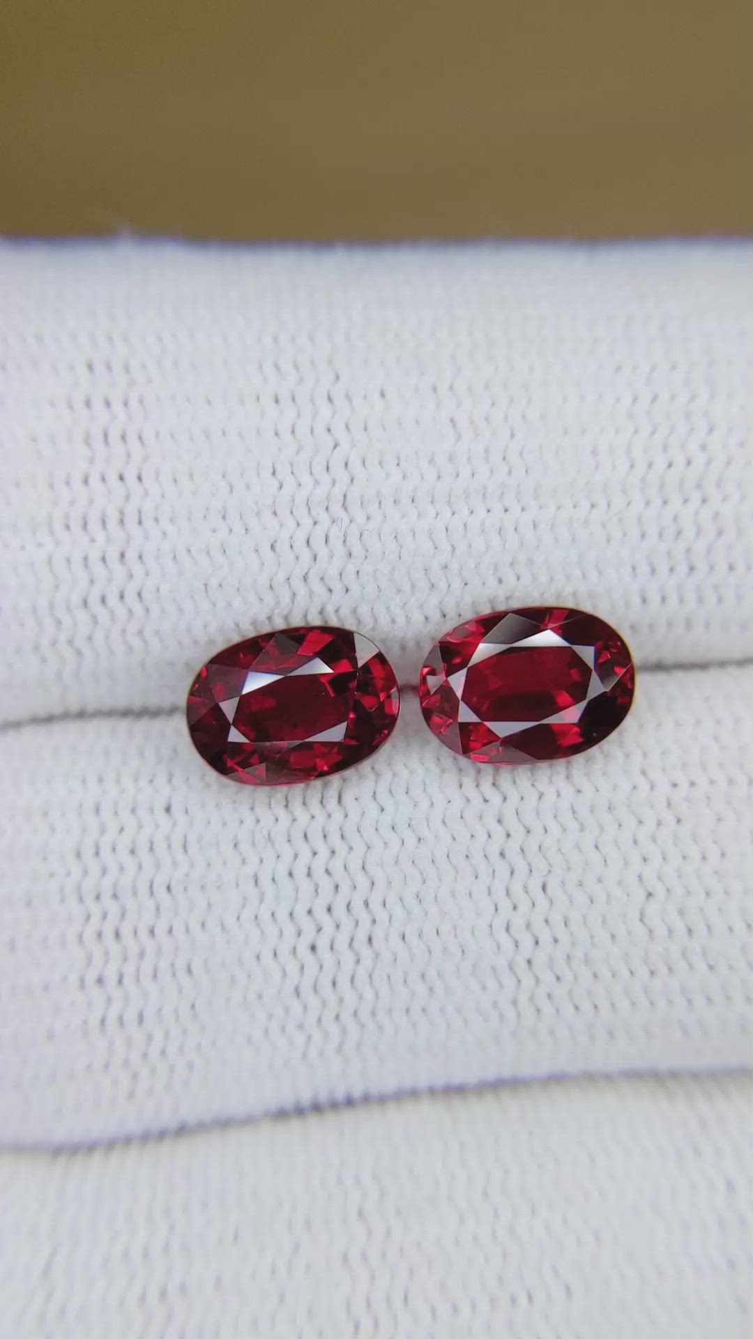 4.16&nbsp;Ct.Tw.Total Carat Weight Ruby Pair from Mozambique Size Video