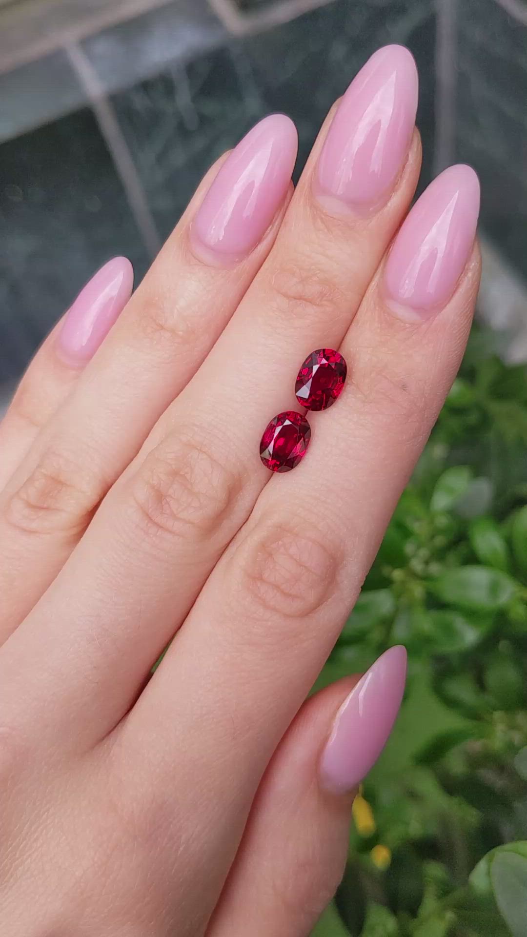 4.16&nbsp;Ct.Tw.Total Carat Weight Ruby Pair from Mozambique Size Video
