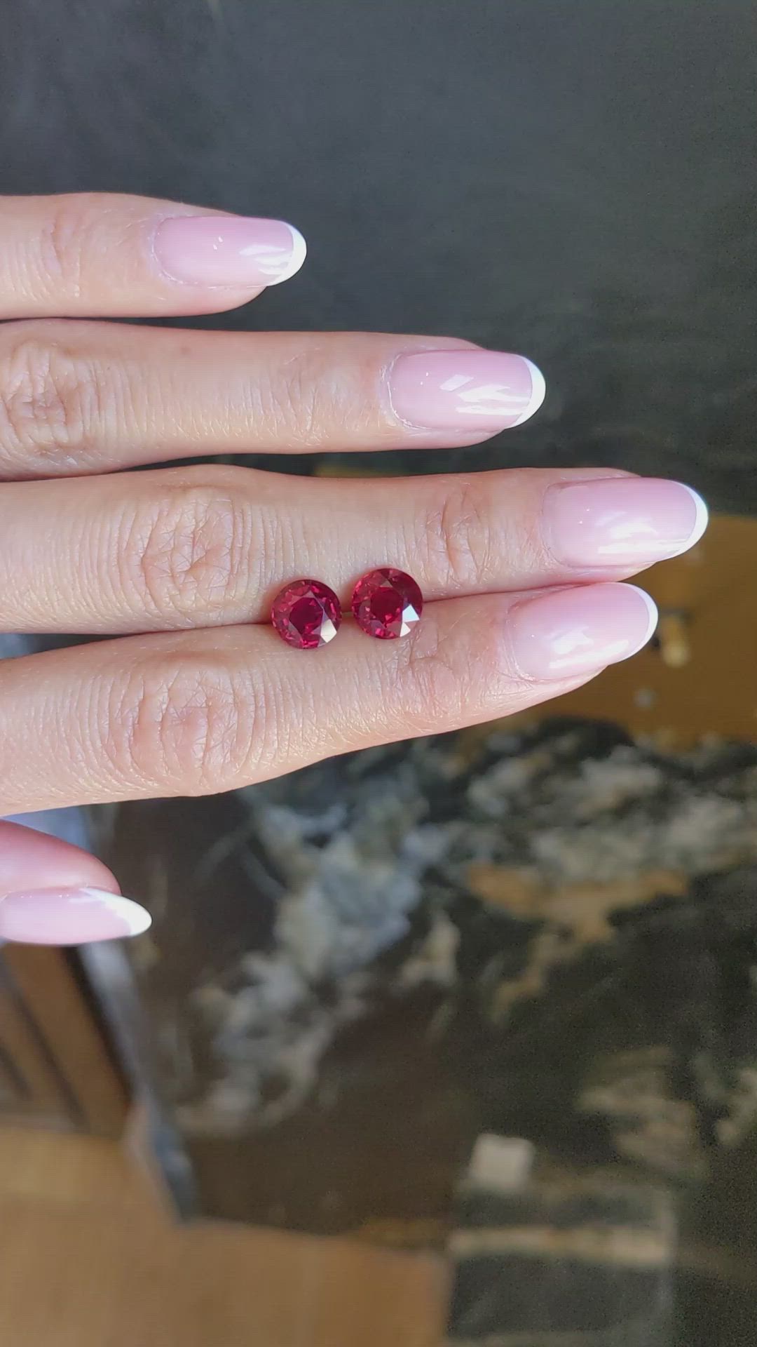 4.31 Ct.Tw.Total Carat Weight Ruby Pair from Mozambique Size Video