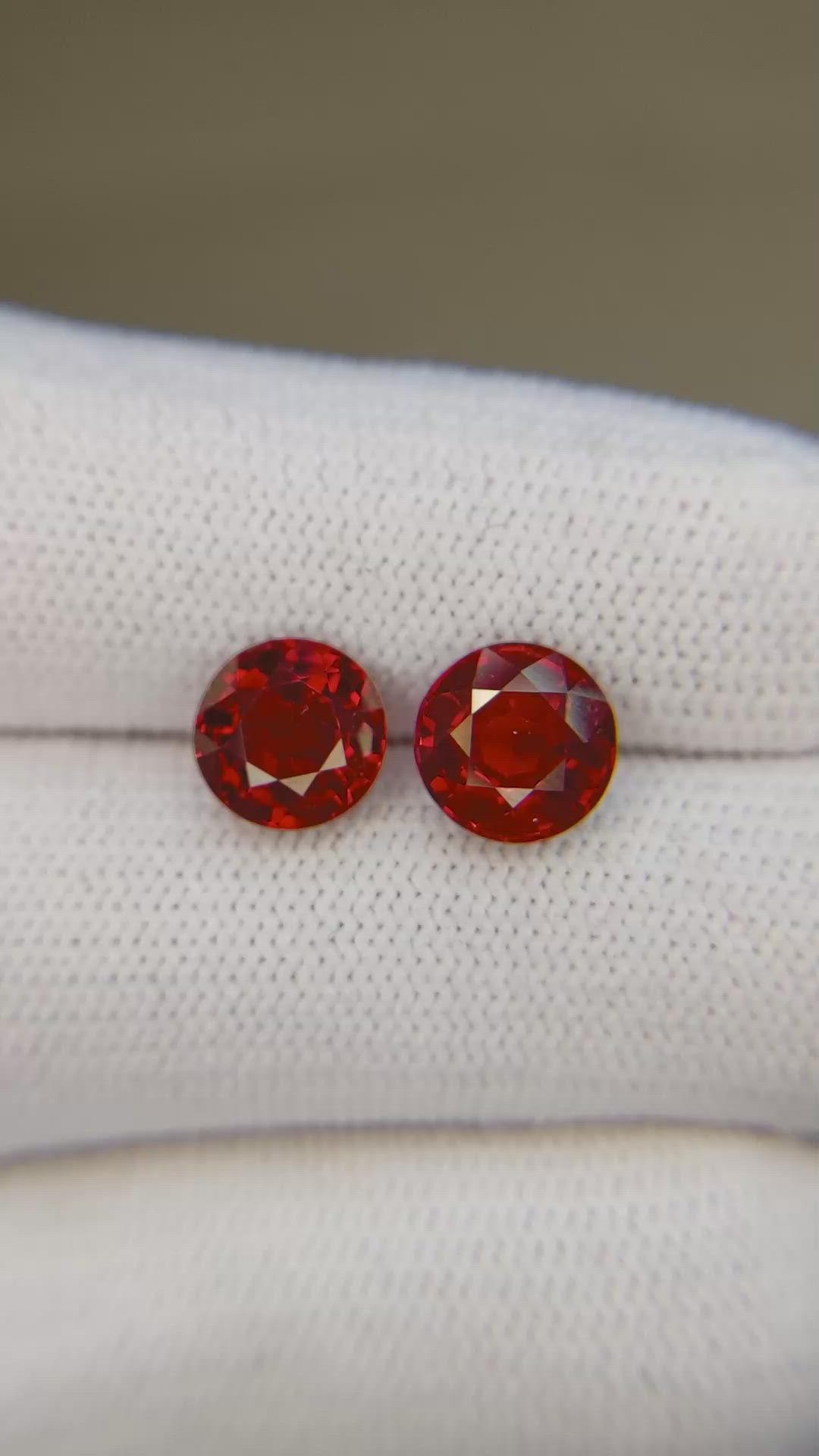 4.31 Ct.Tw.Total Carat Weight Ruby Pair from Mozambique Size Video