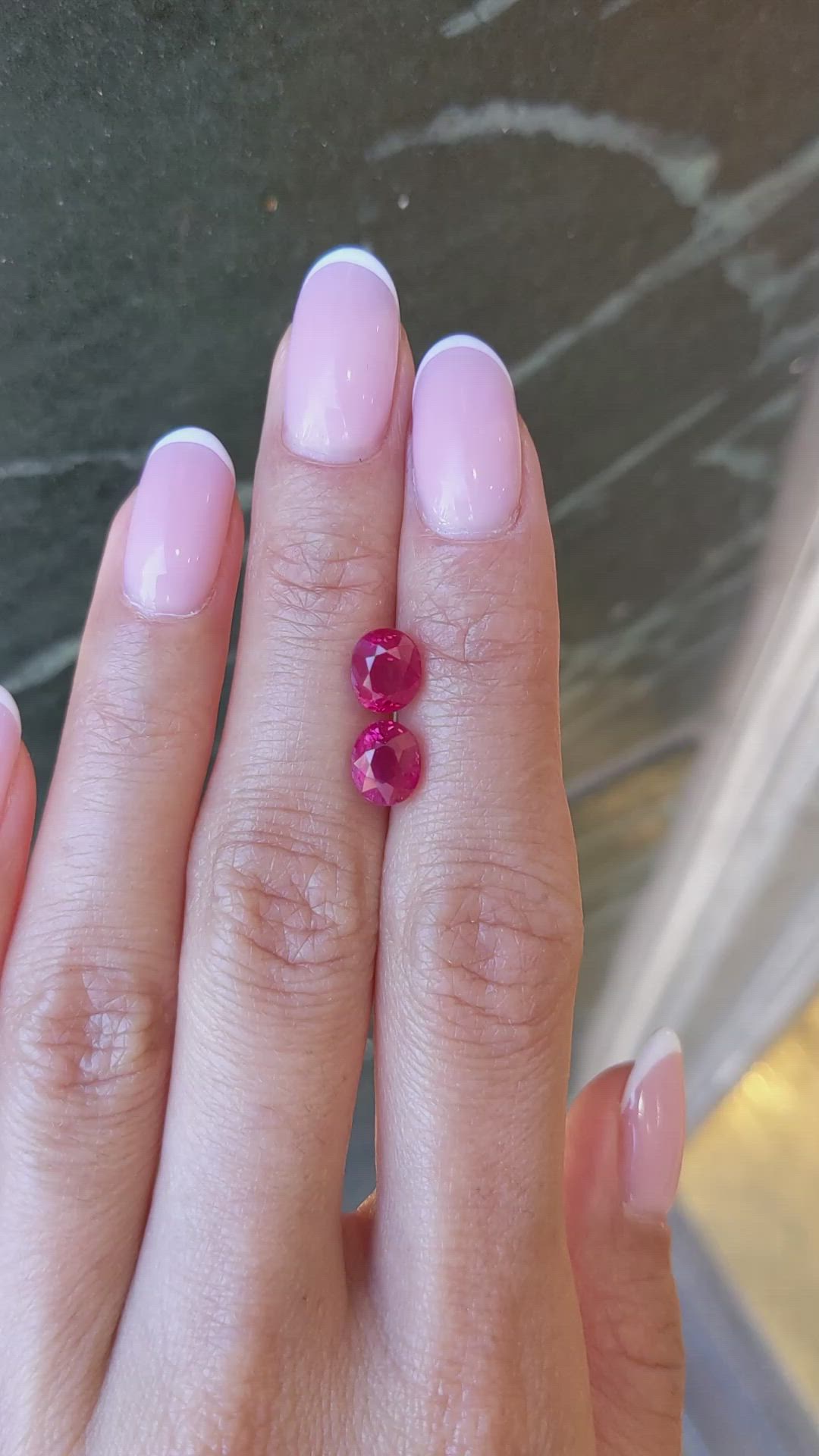 4.03&nbsp;Ct.Tw.Total Carat Weight Ruby Pair from Burma (Myanmar) Size Video